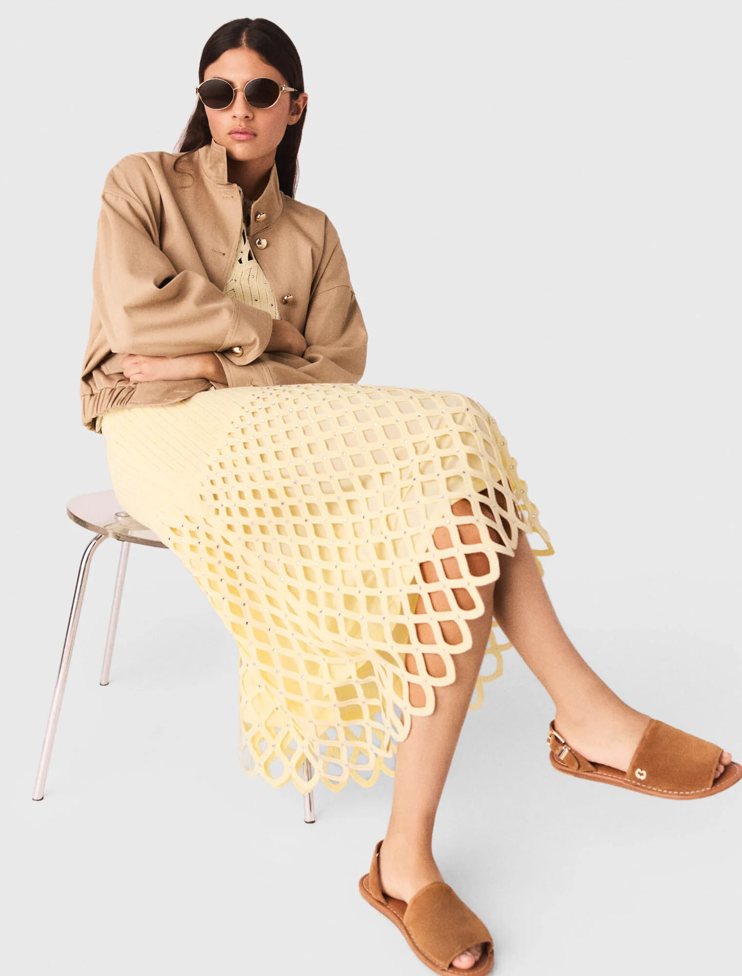 Maje - Chân váy crochet