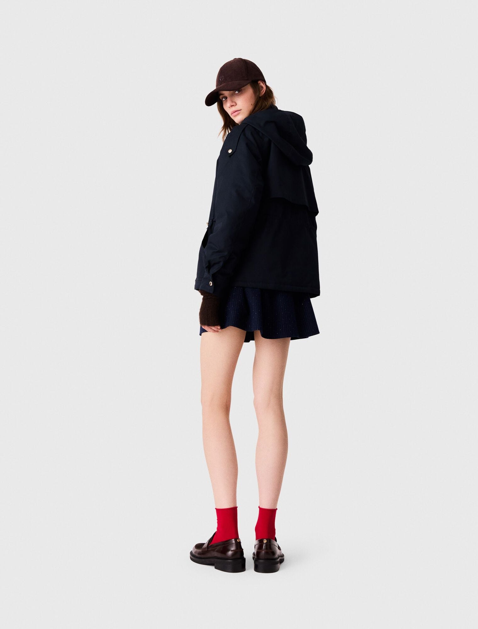 Áo parka chần bông dáng lửng