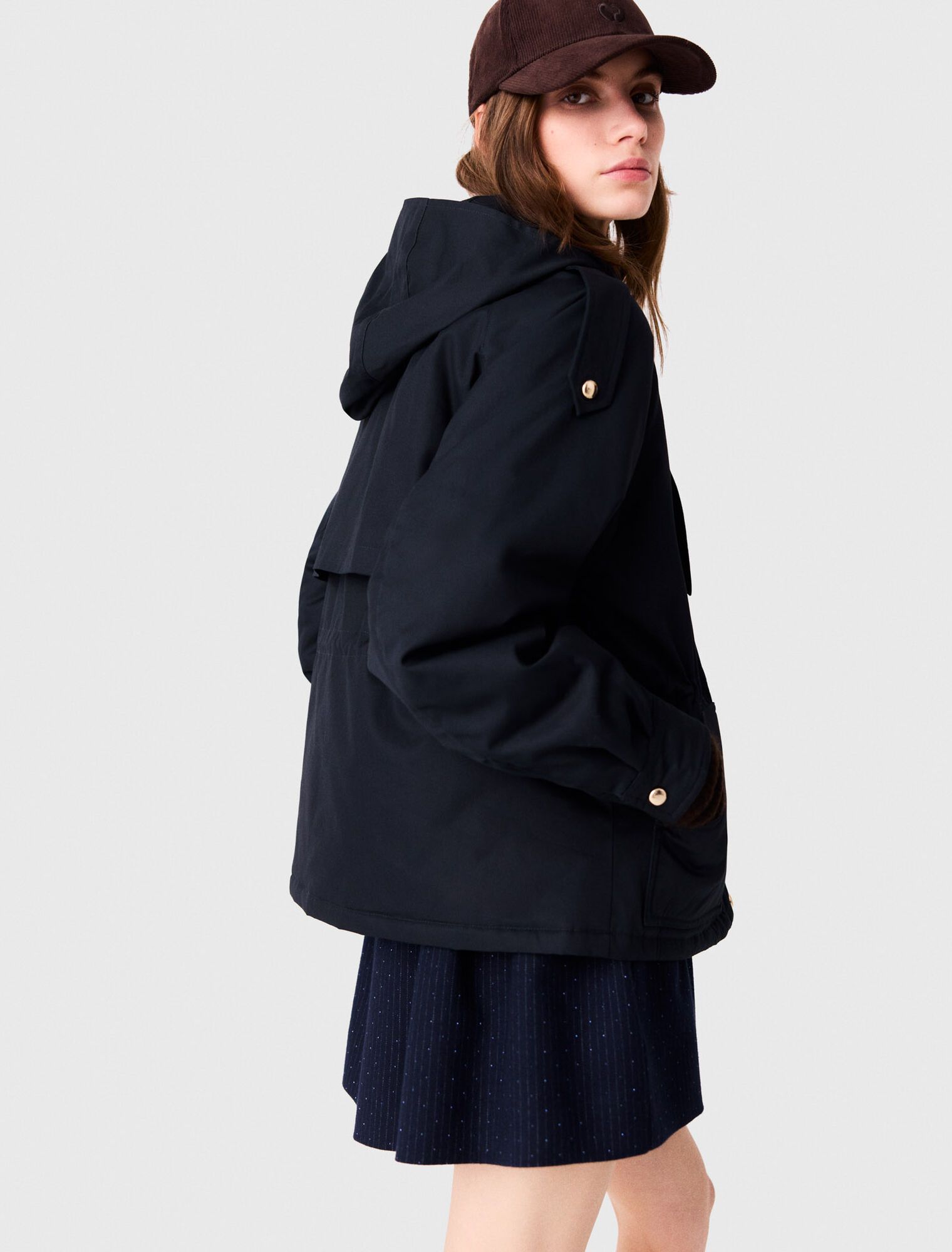 Áo parka chần bông dáng lửng