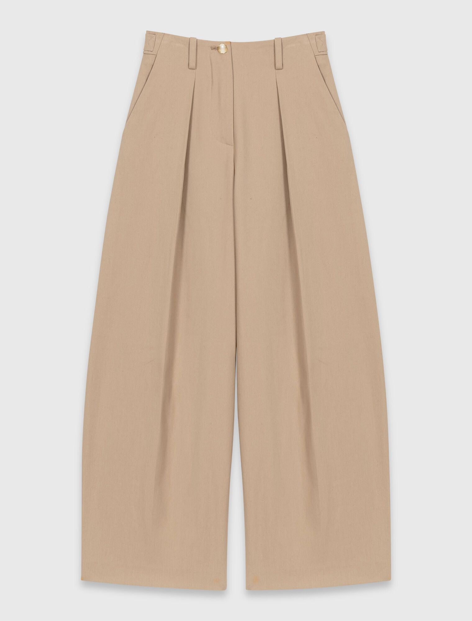 Maje - Quần ống rộng vải cotton