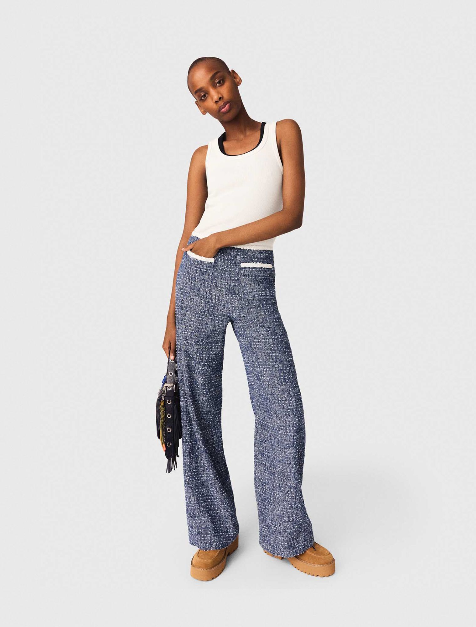 Maje - Quần vải tweed