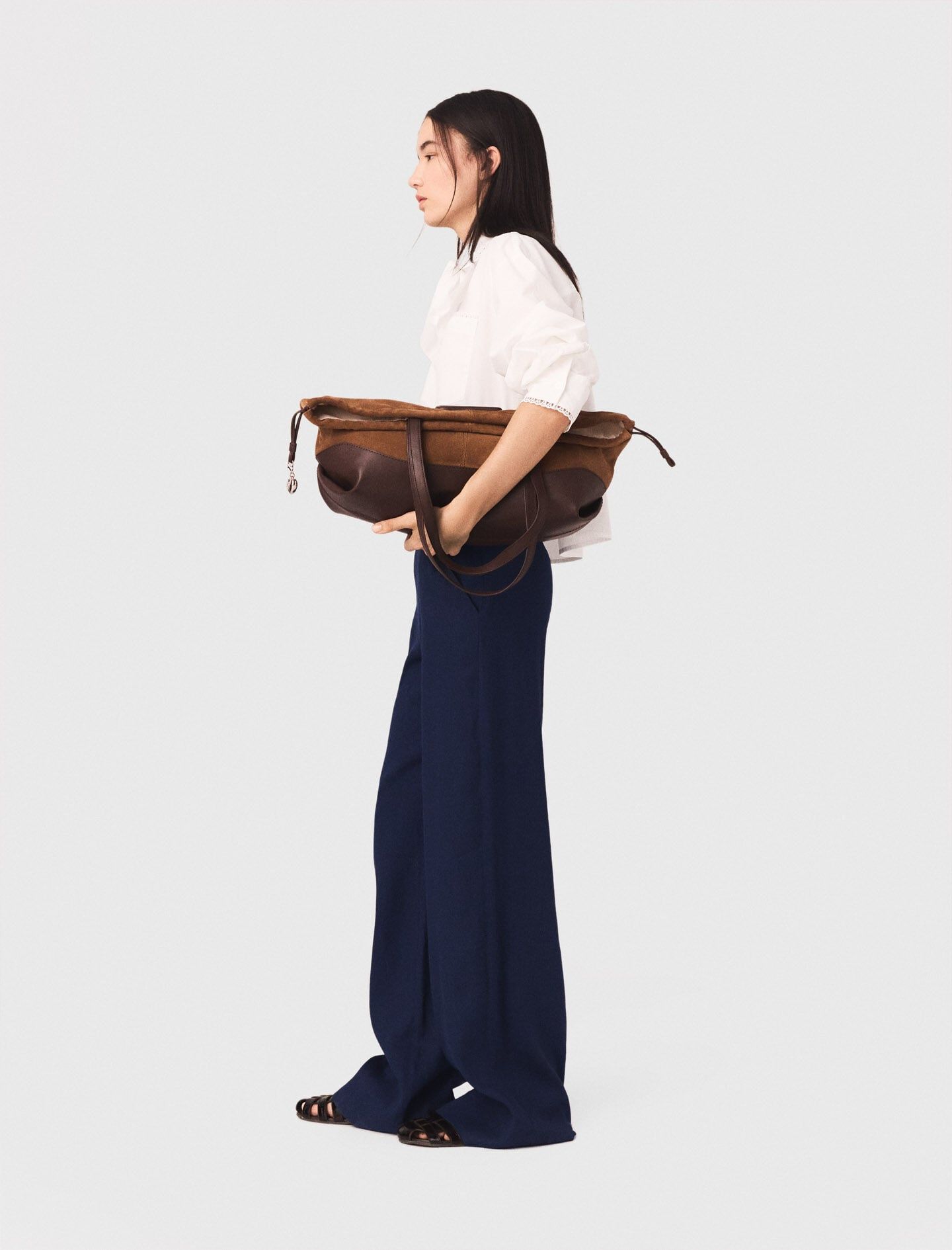 Maje - Quần trousers linen pha