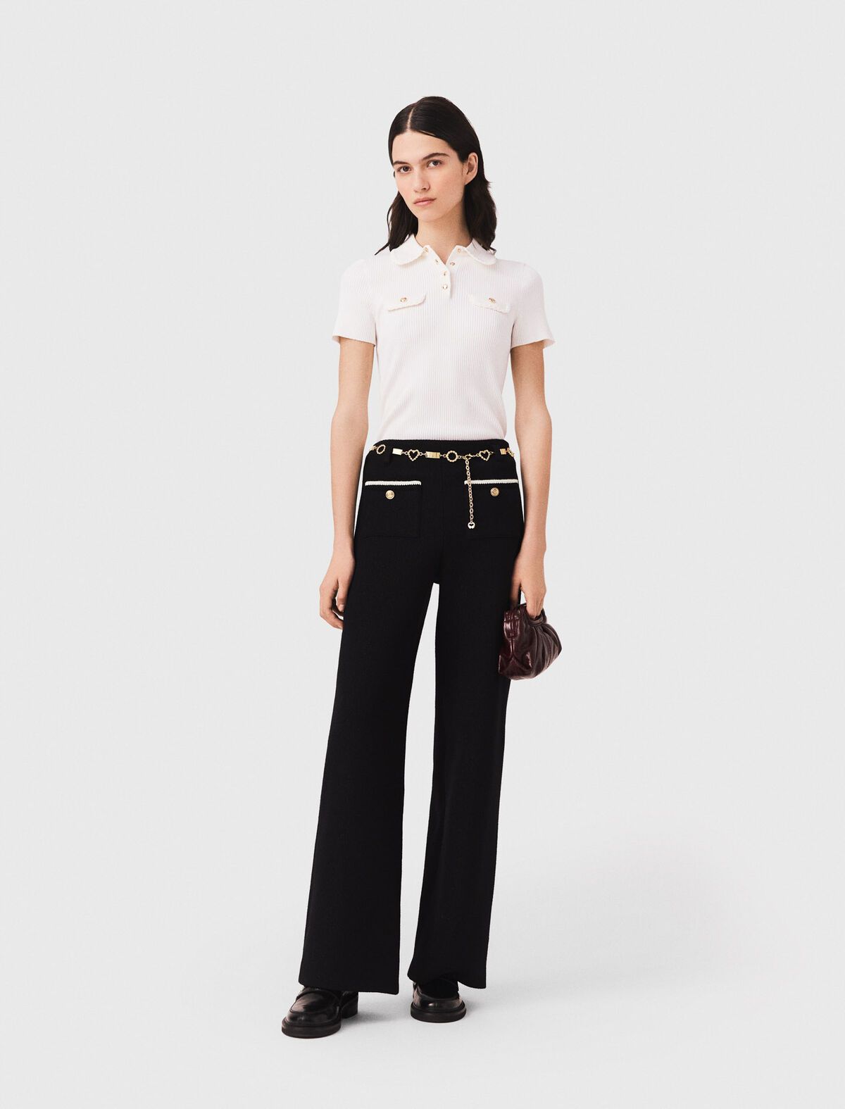 Maje - Quần vải tweed lurex