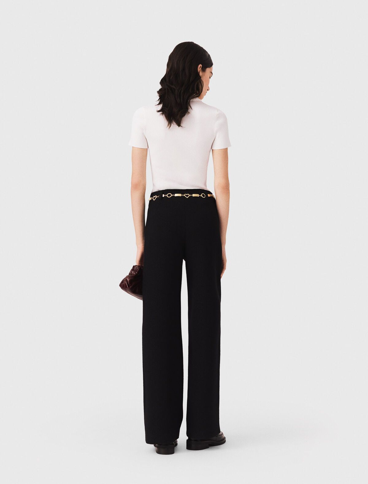 Maje - Quần vải tweed lurex