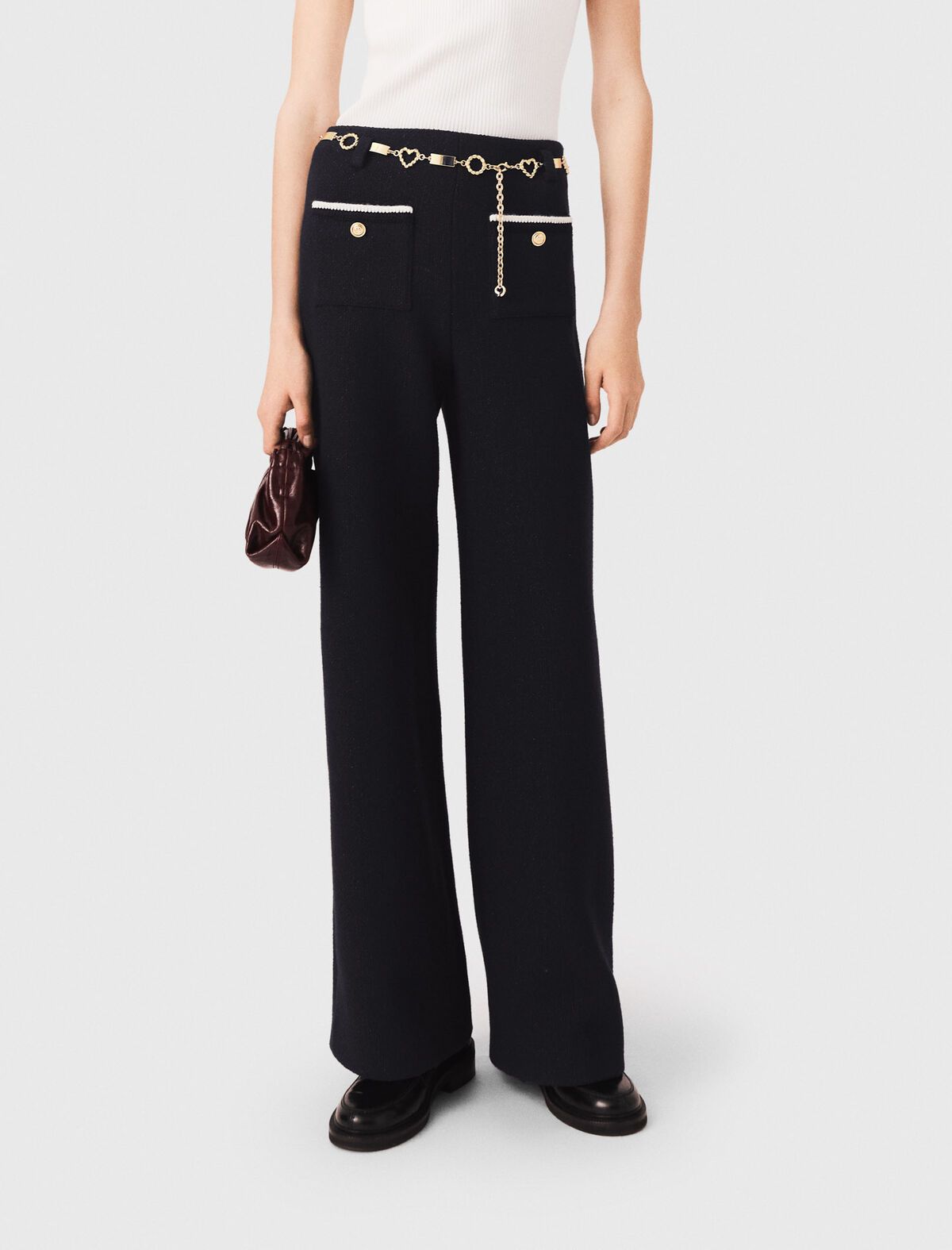 Maje - Quần vải tweed lurex