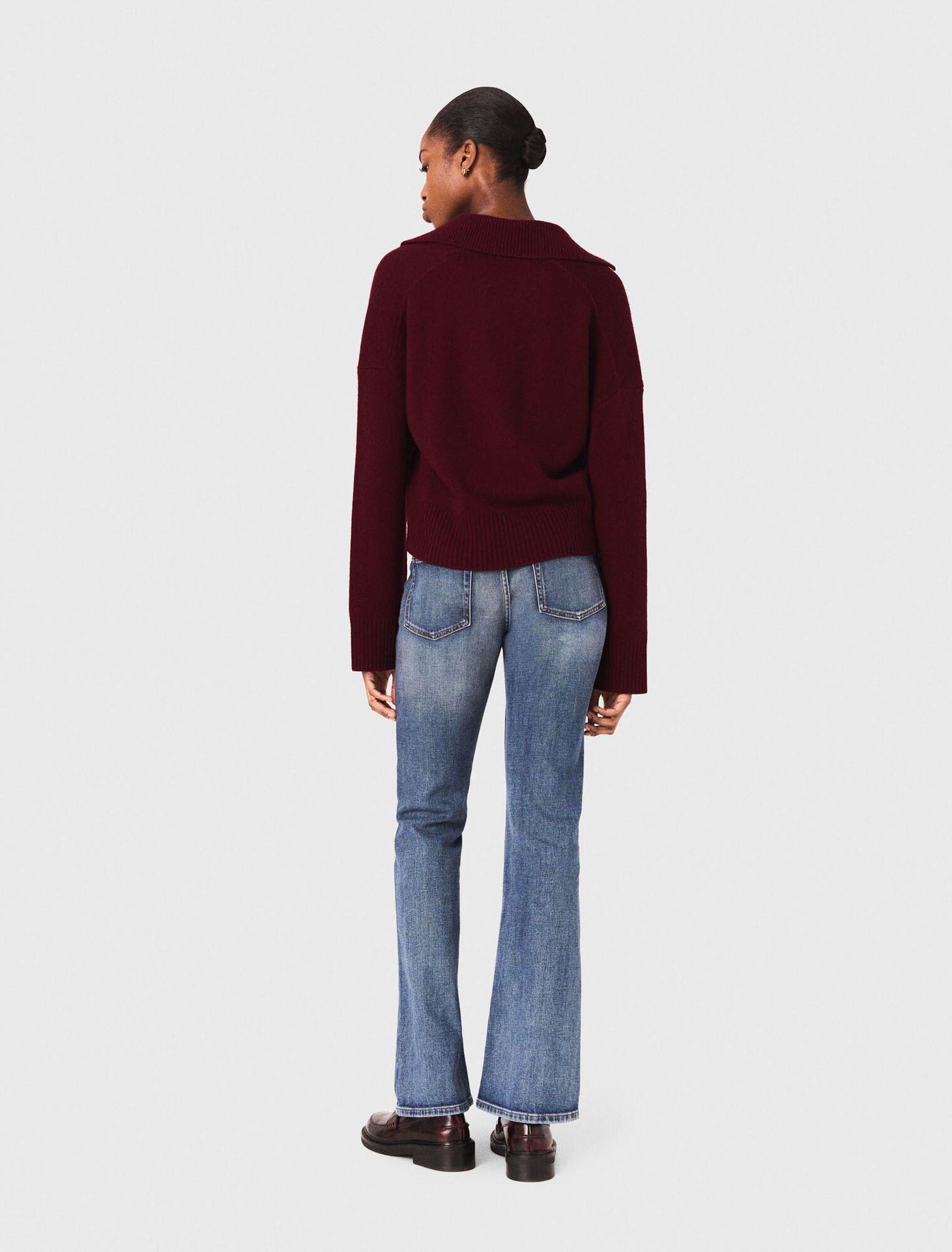 Maje - Cardigan cổ polo mở