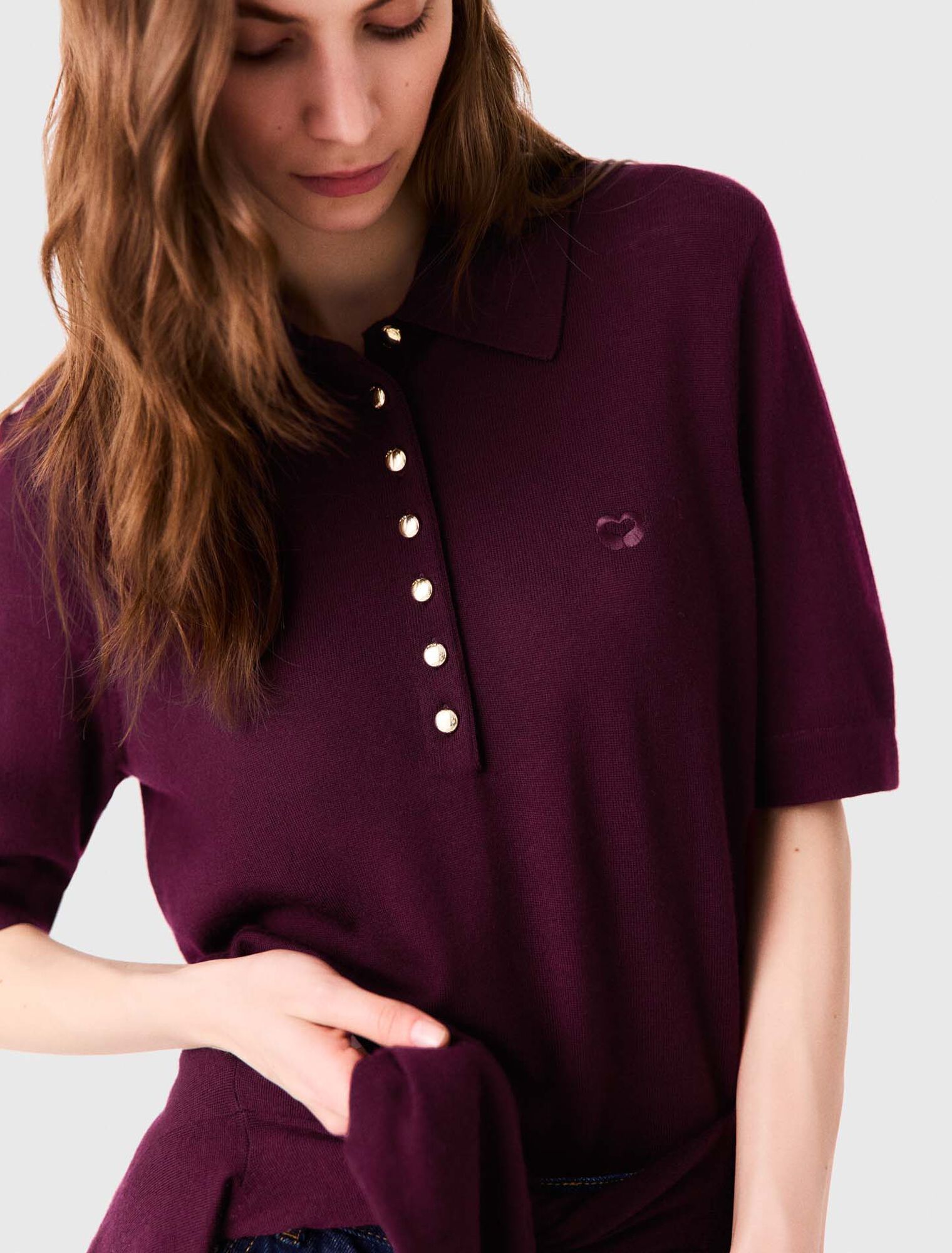 Maje - Áo len cổ polo
