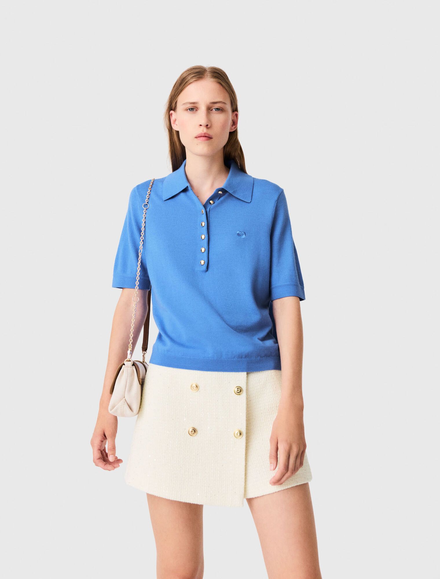 Maje - Áo len cổ polo