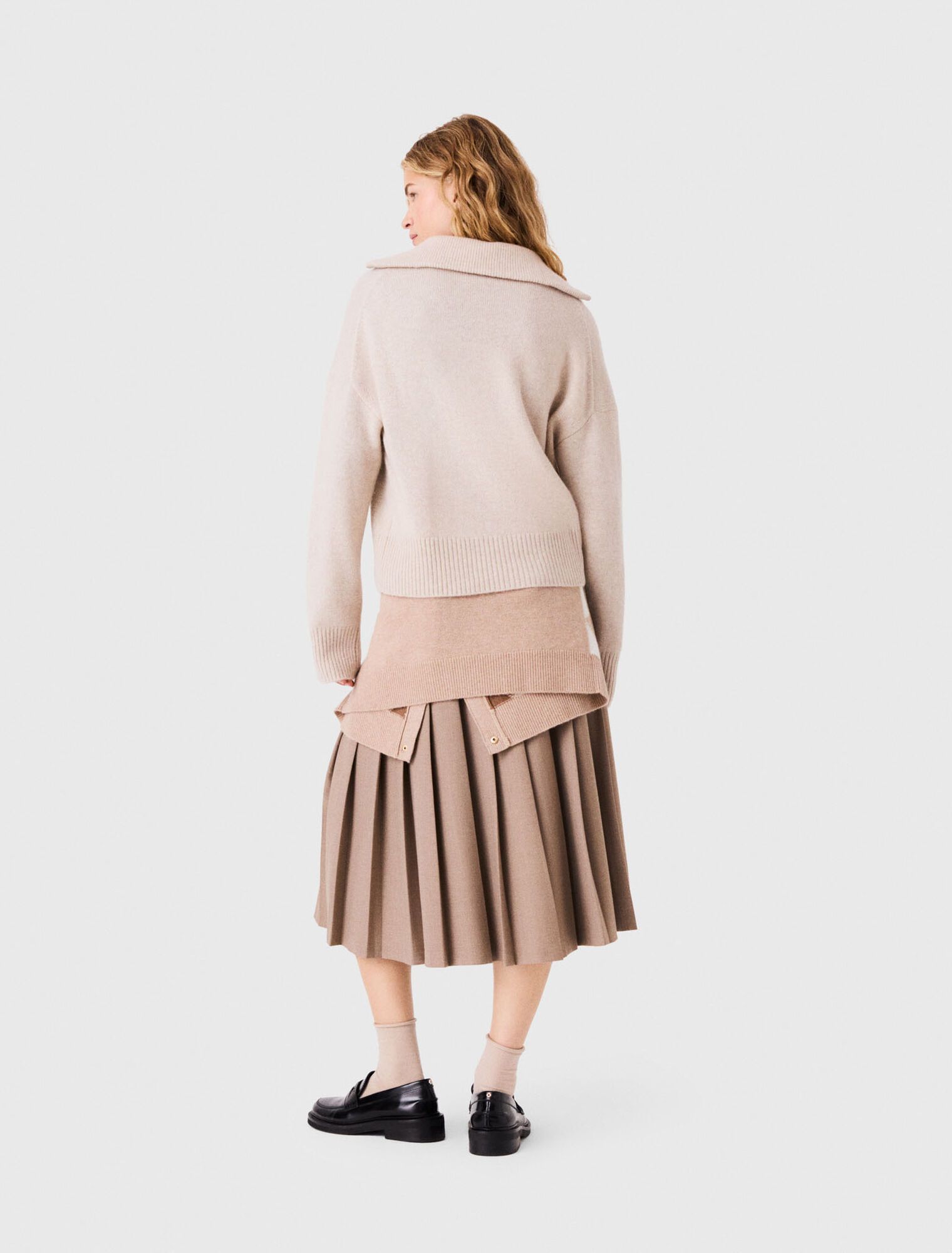 Áo len cashmere cổ khóa kéo