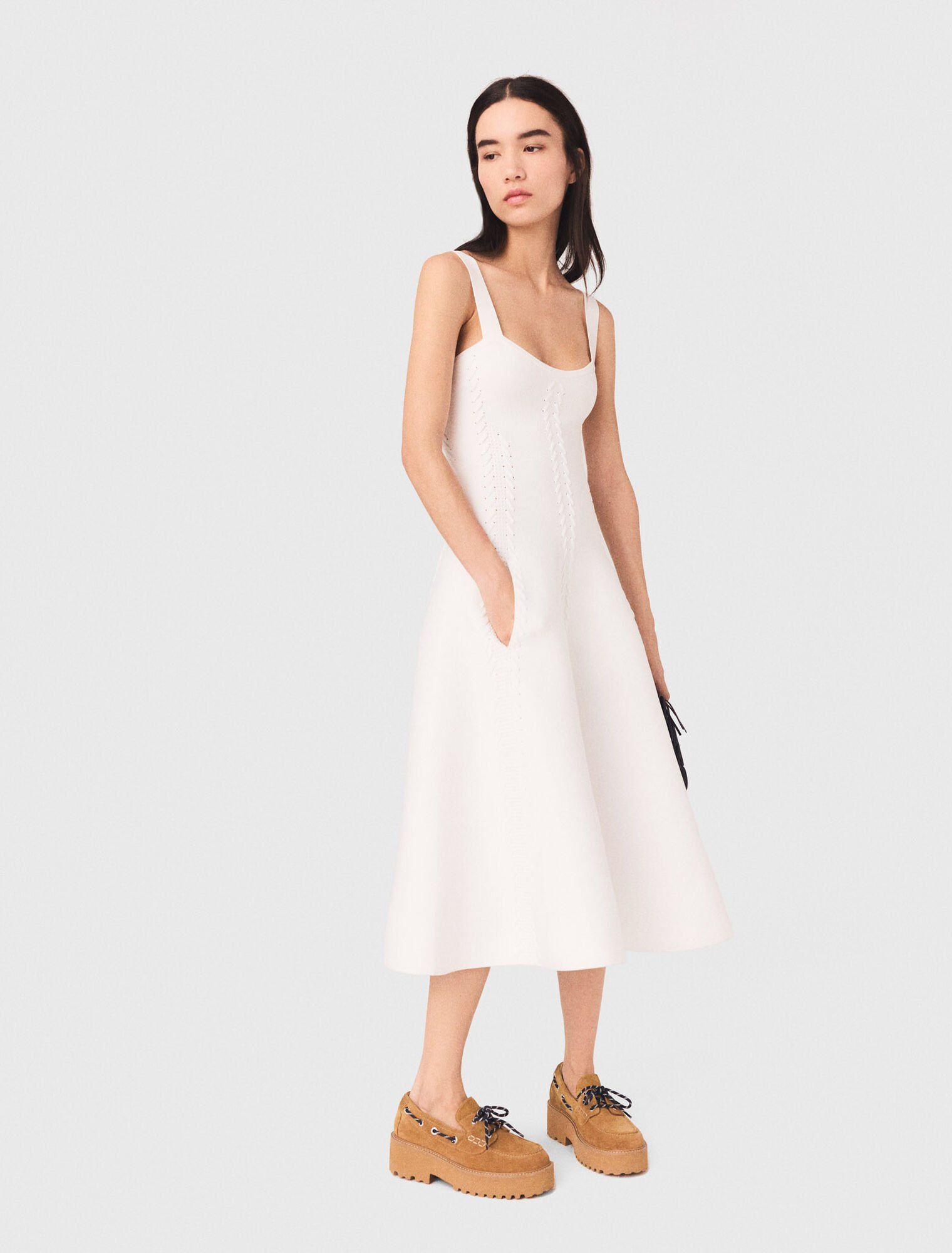 Maje - Đầm dài dệt kim hai dây babydoll