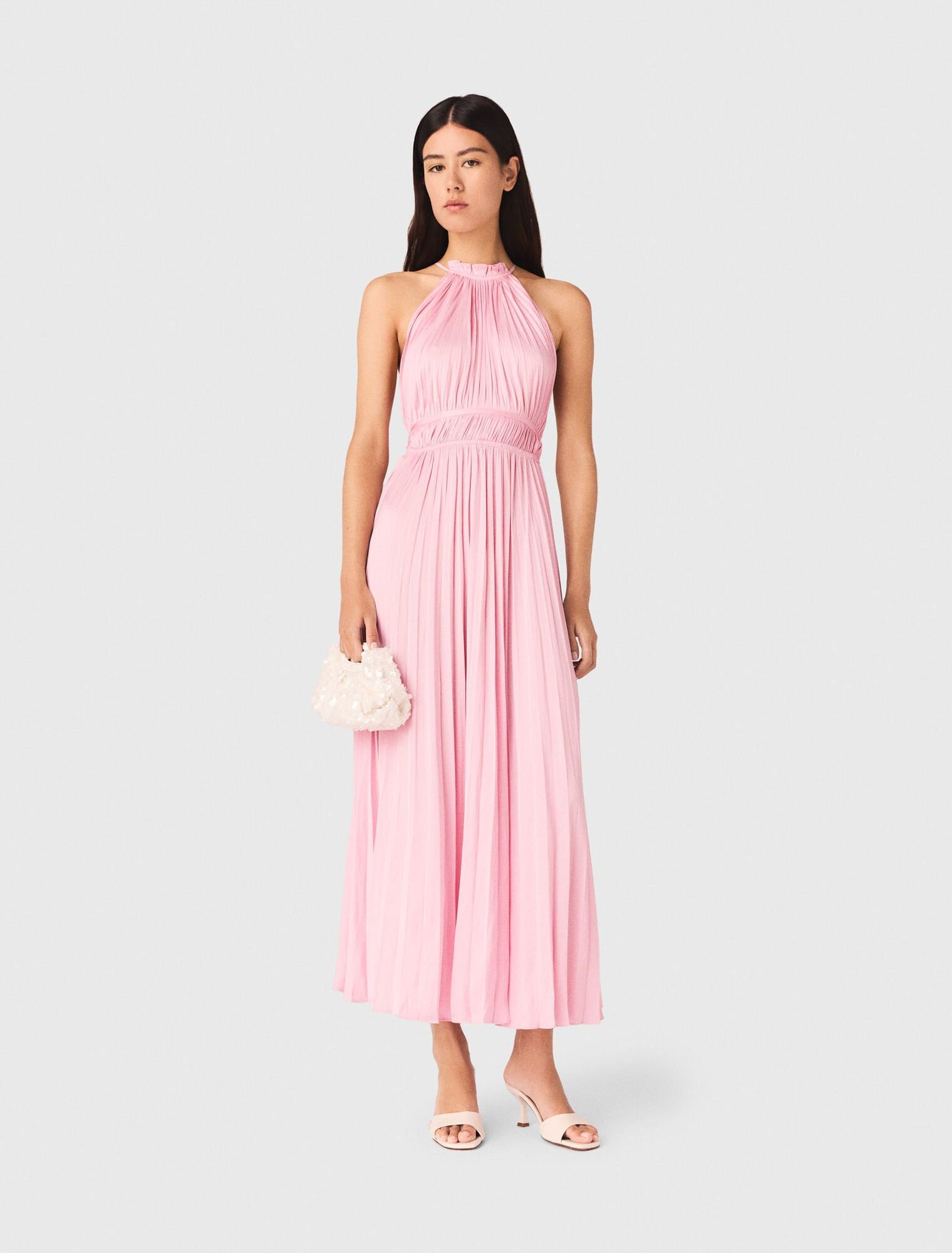 Maje - Đầm maxi xếp ly
