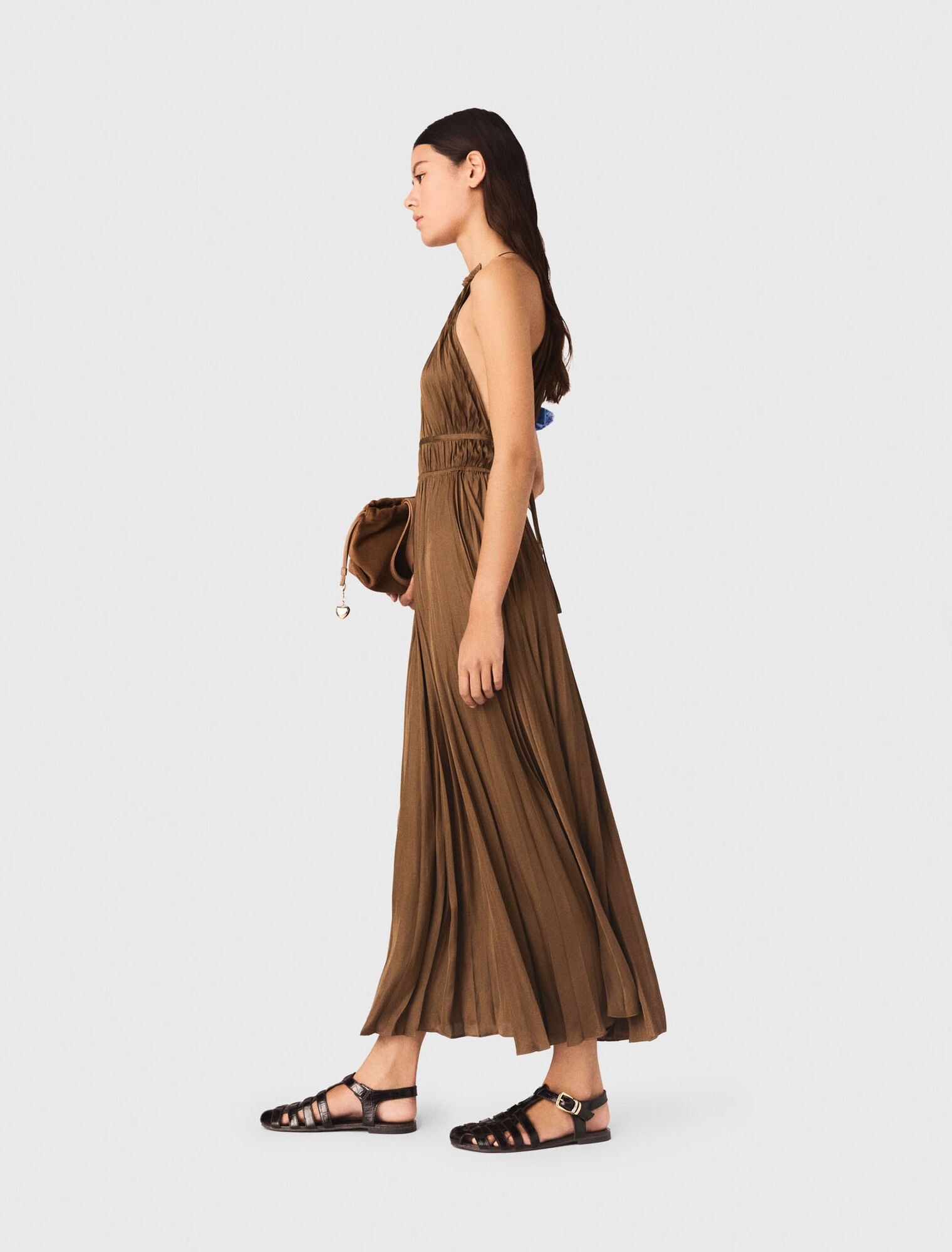 Maje - Đầm maxi xếp ly