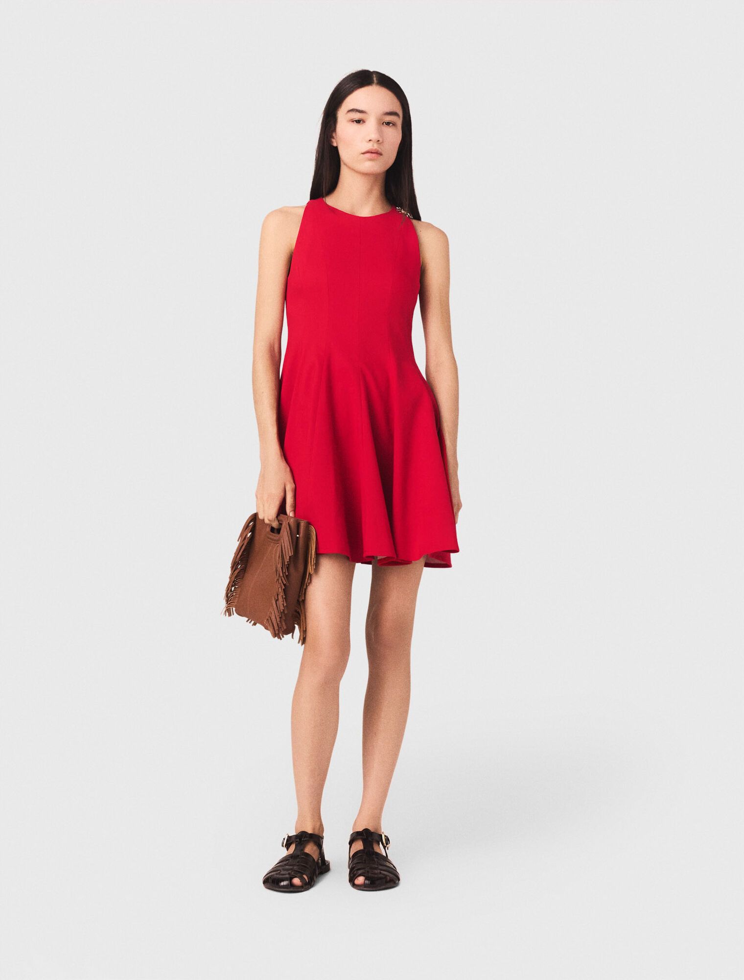 Maje - Đầm linen ngắn