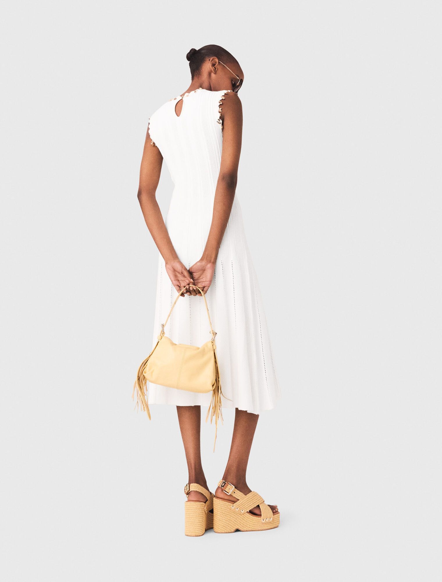 Đầm dệt kim maxi đính charm