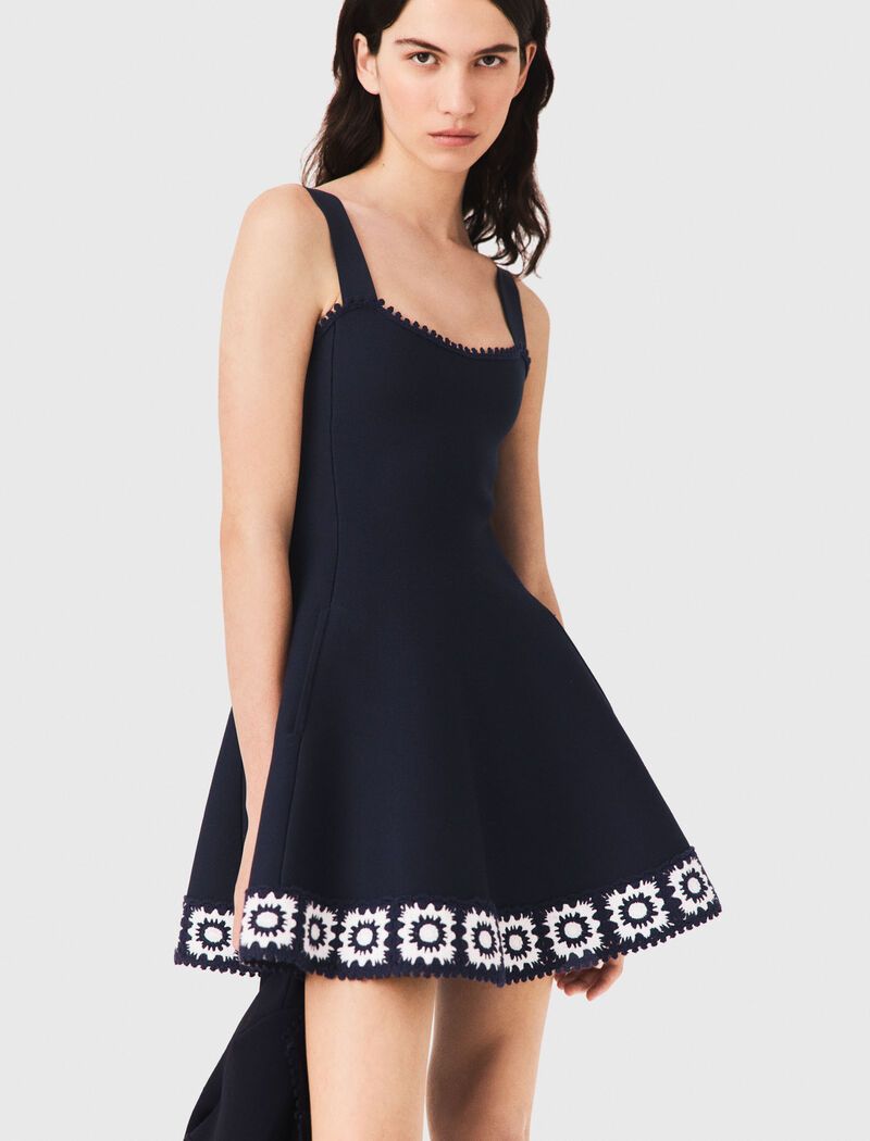 Maje - Đầm hoạ tiết crochet