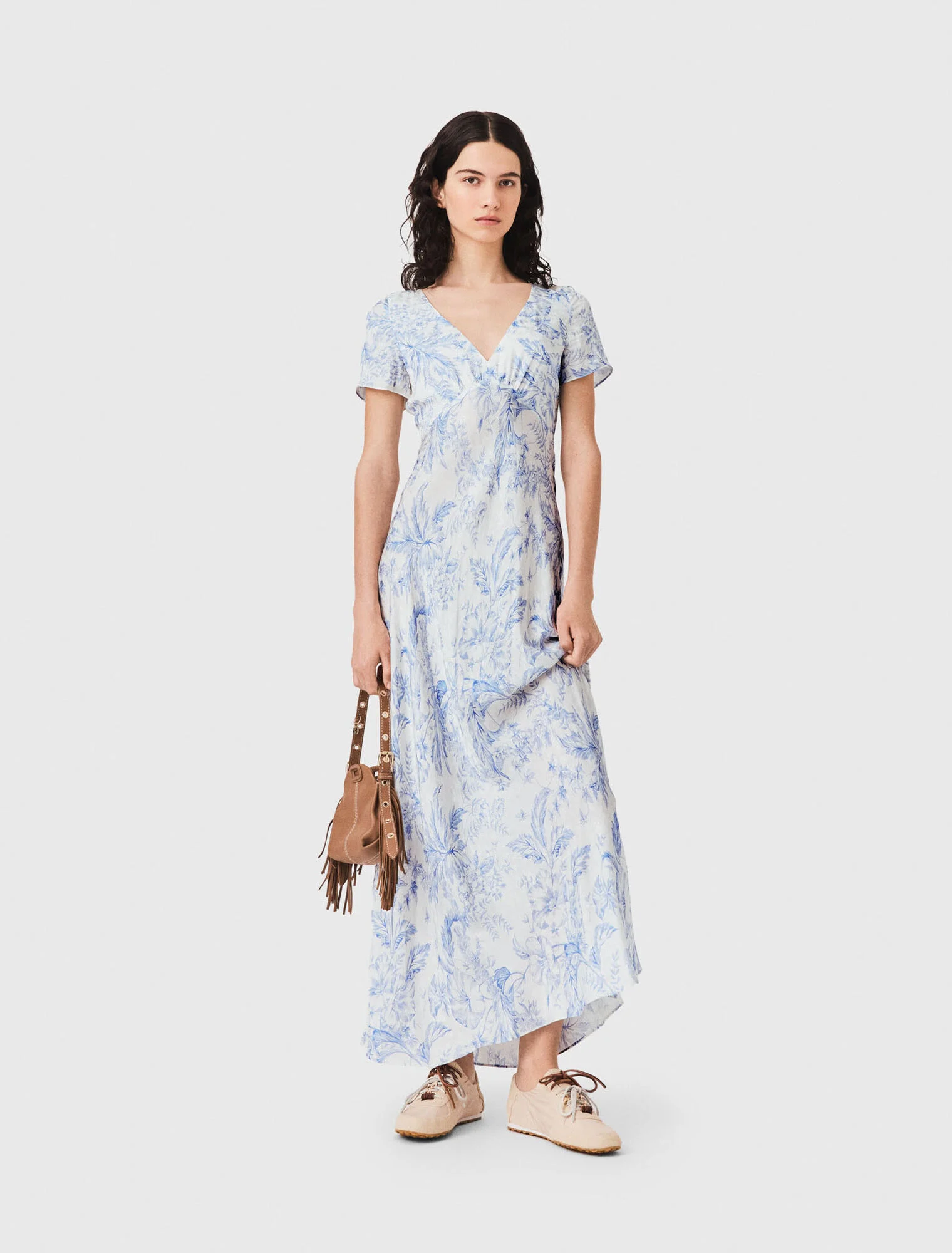 Maje - Đầm maxi dài in hoạ tiết