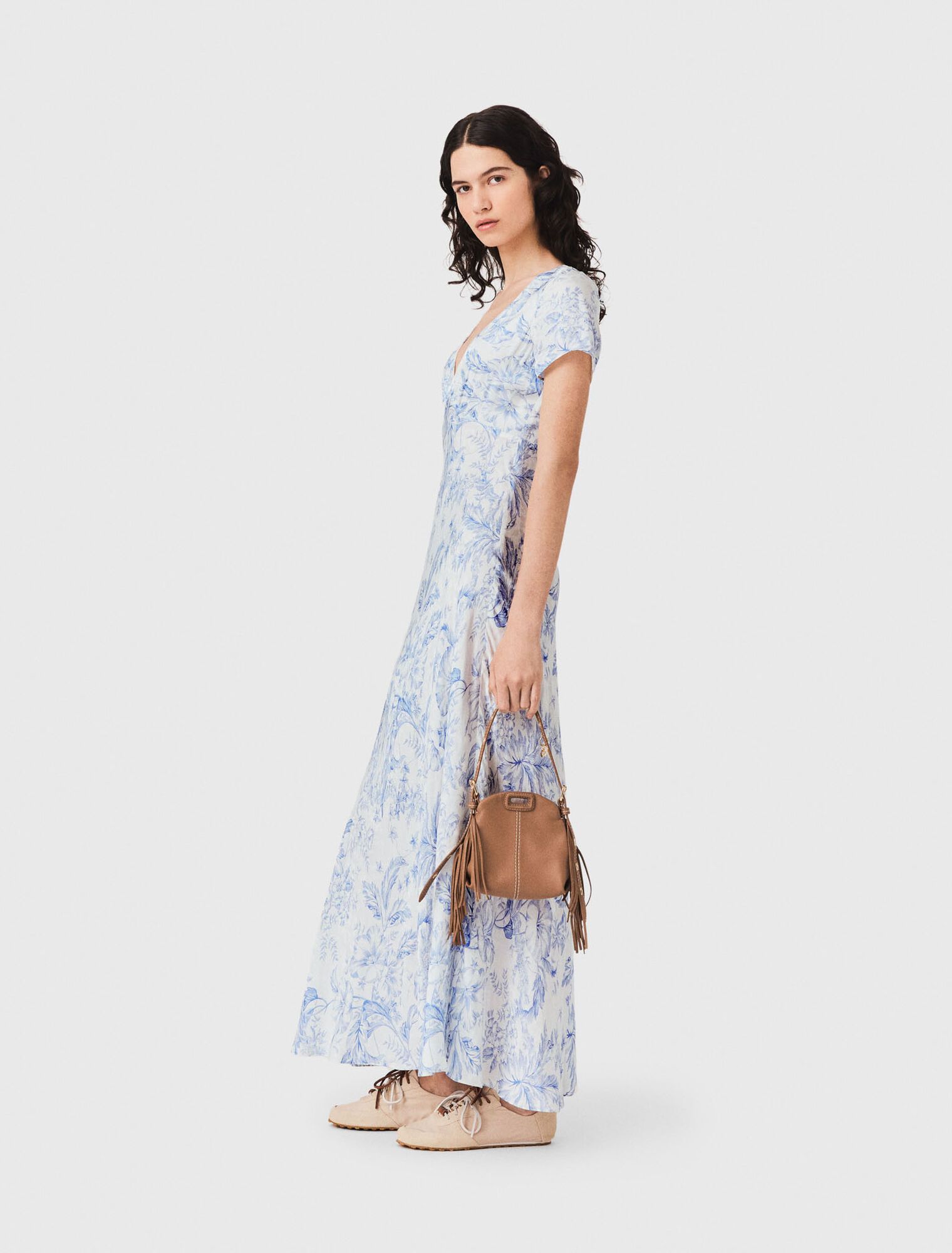 Maje - Đầm maxi dài in hoạ tiết