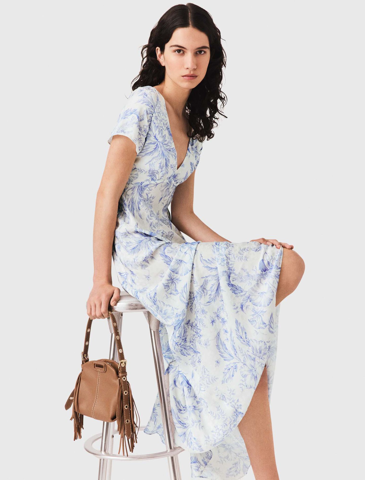 Maje - Đầm maxi dài in hoạ tiết
