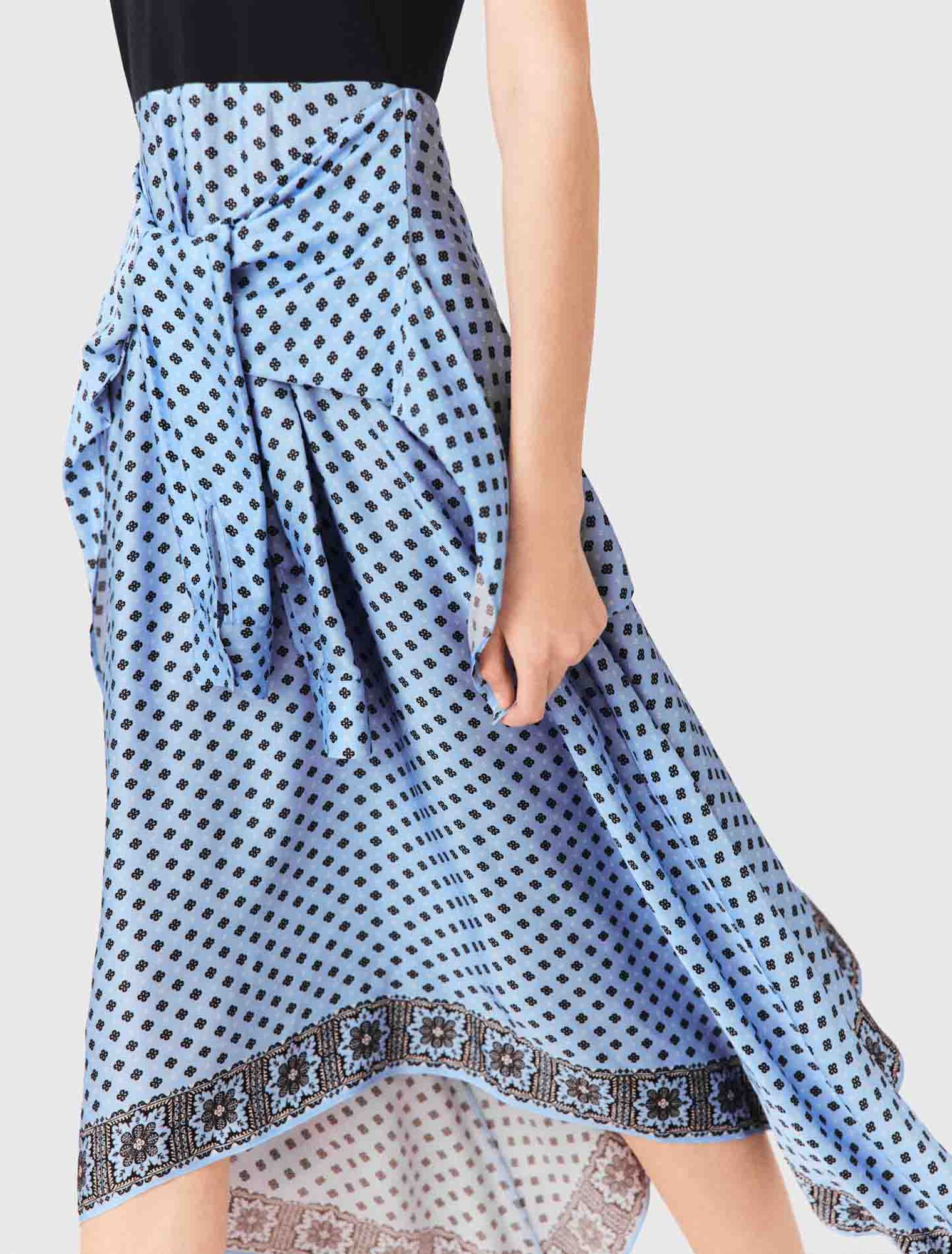 Maje - Đầm 2 trong 1 phối chân váy scarf