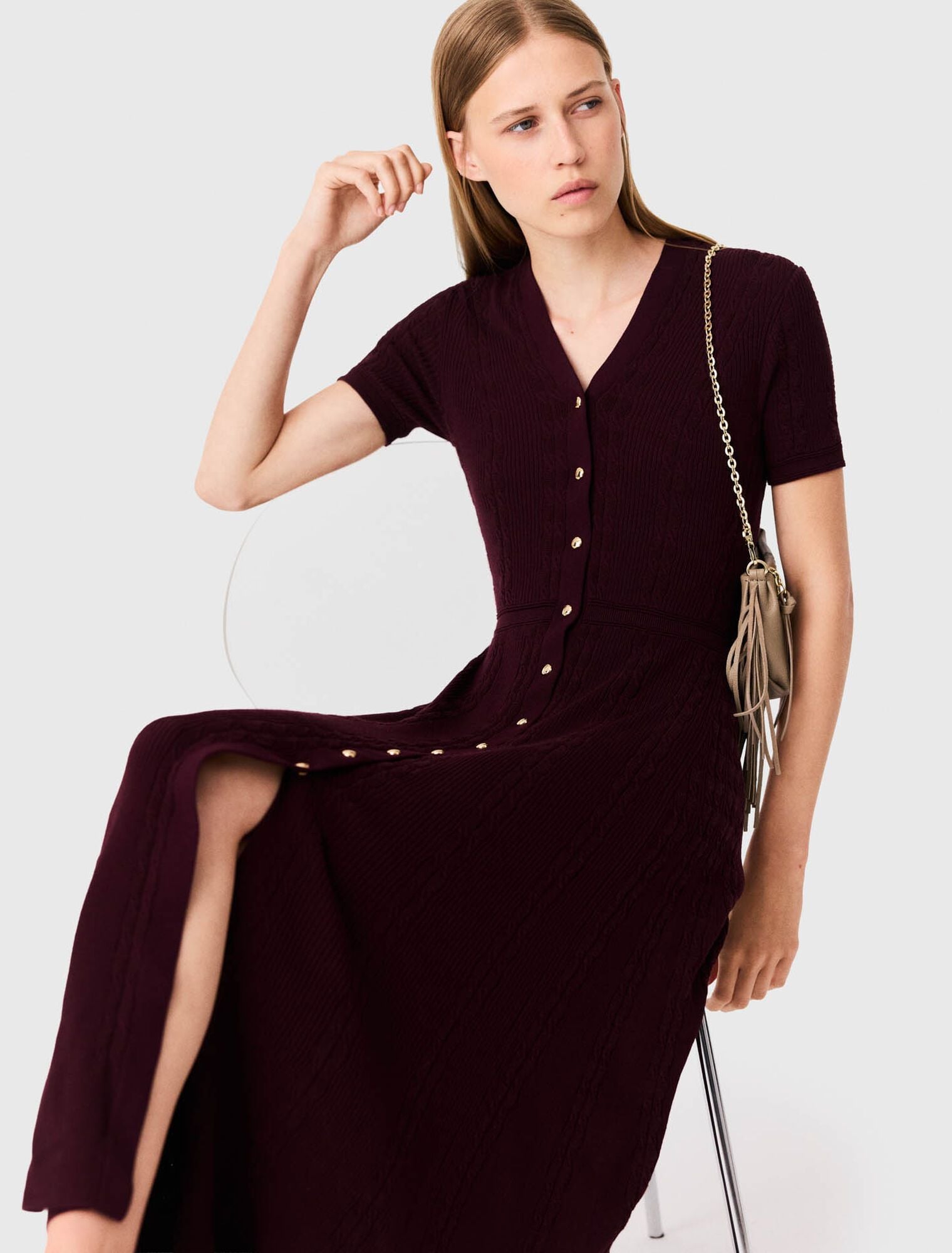 Đầm maxi dệt kim