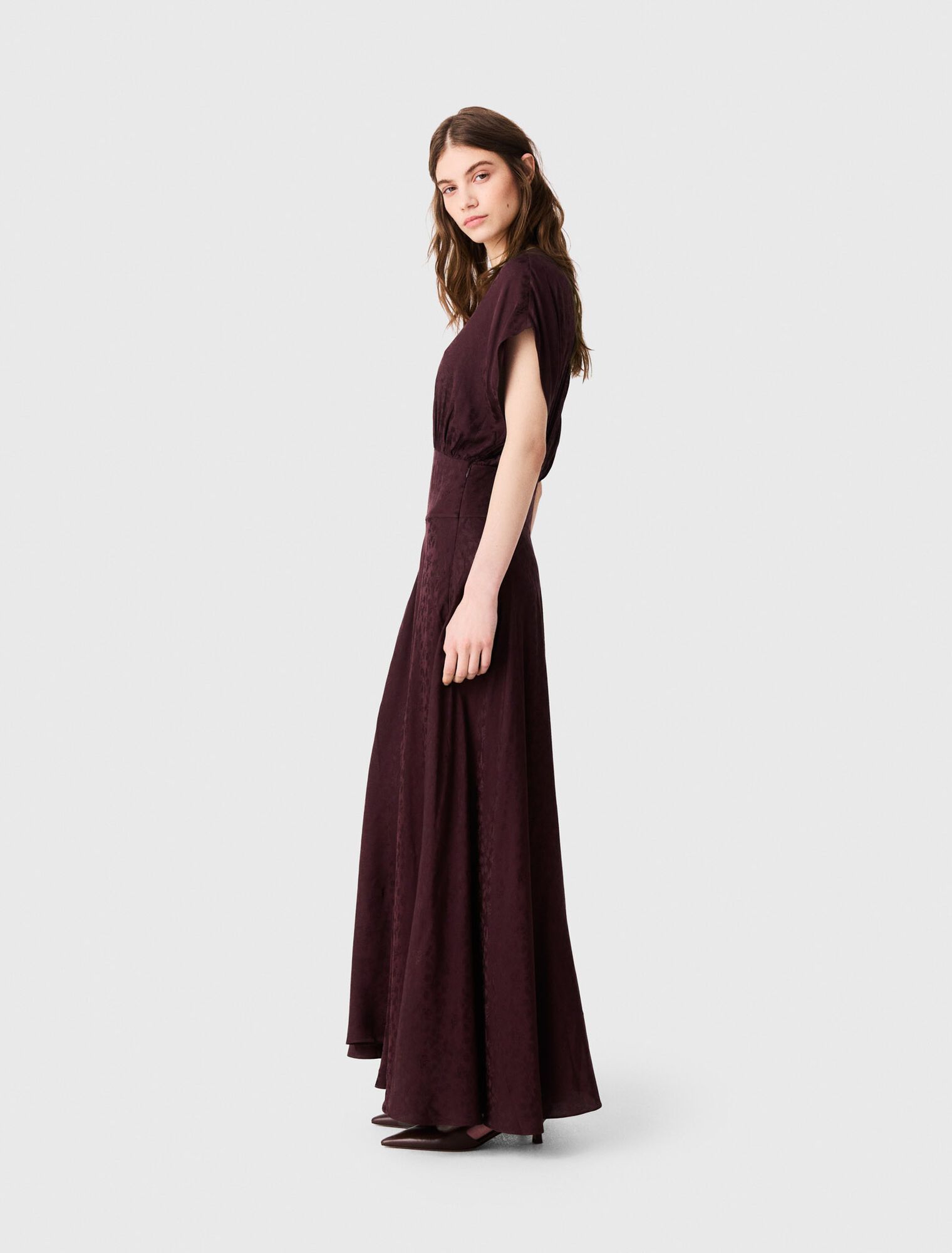 Maje - Đầm dài vải satin