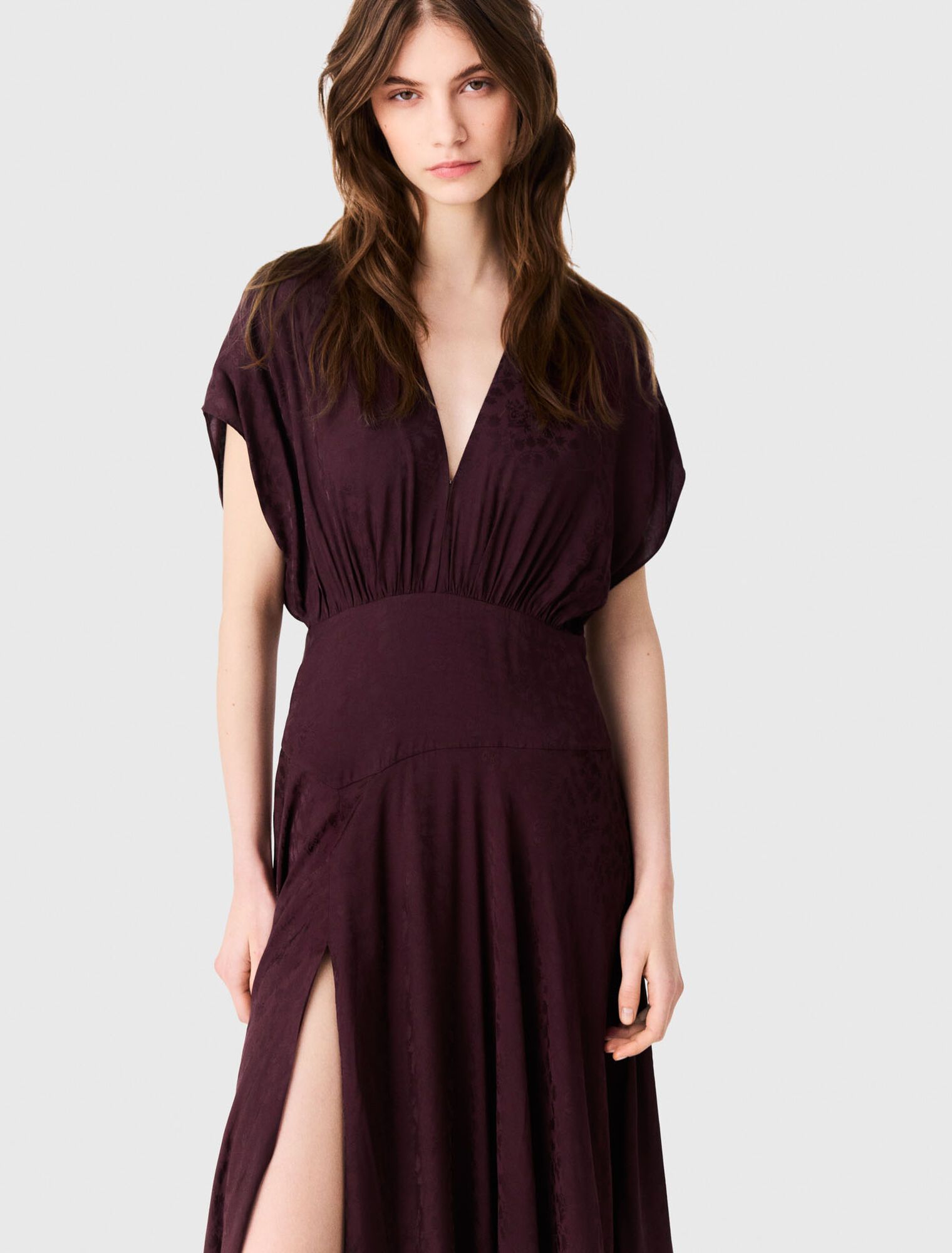 Maje - Đầm dài vải satin