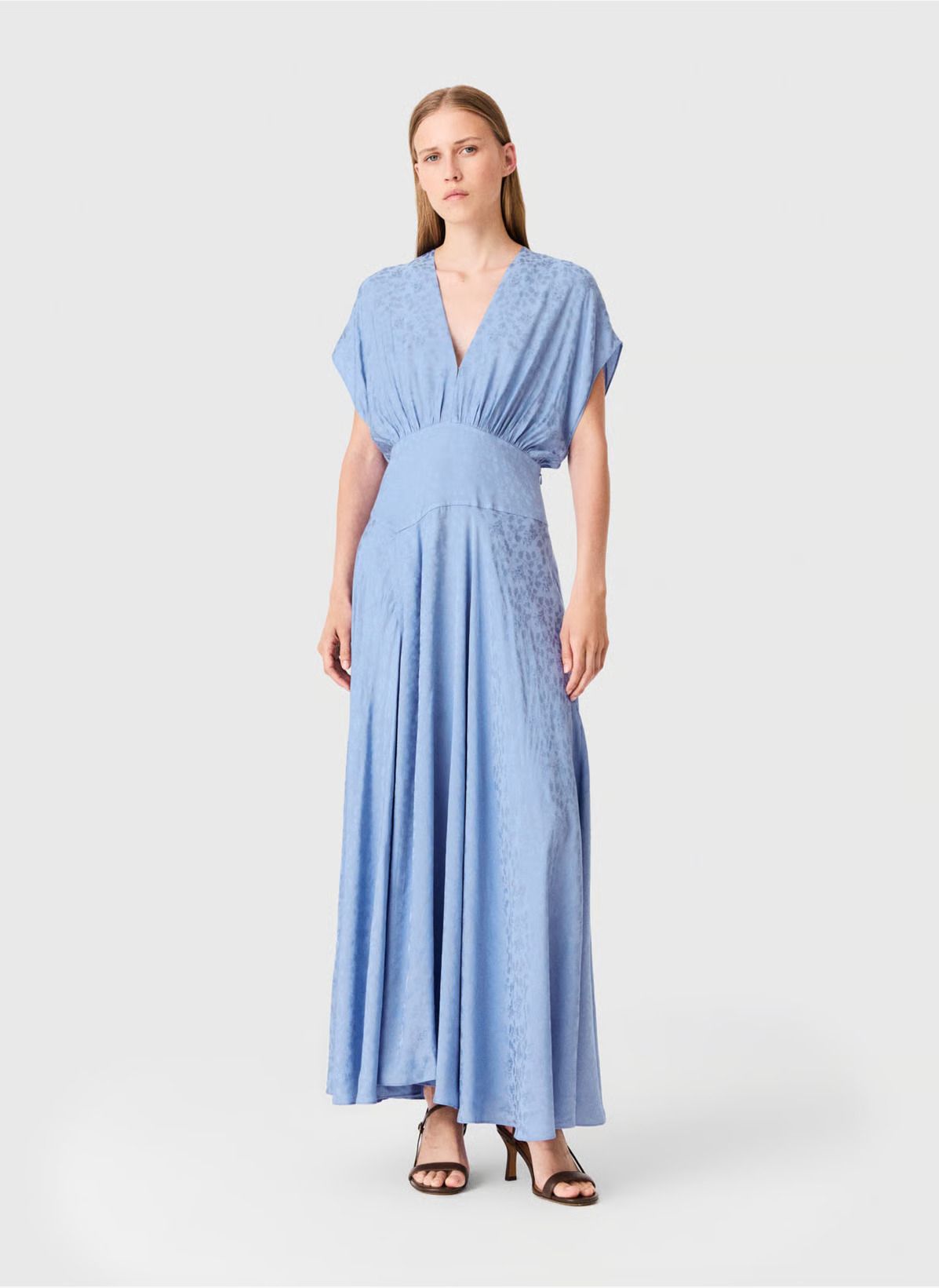 Maje - Đầm dài vải satin