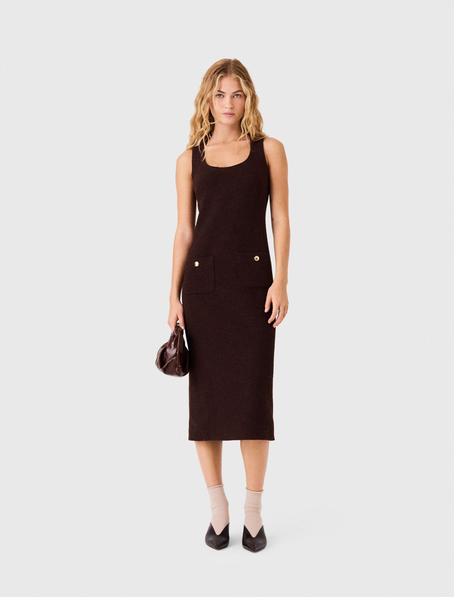 Đầm midi tweed