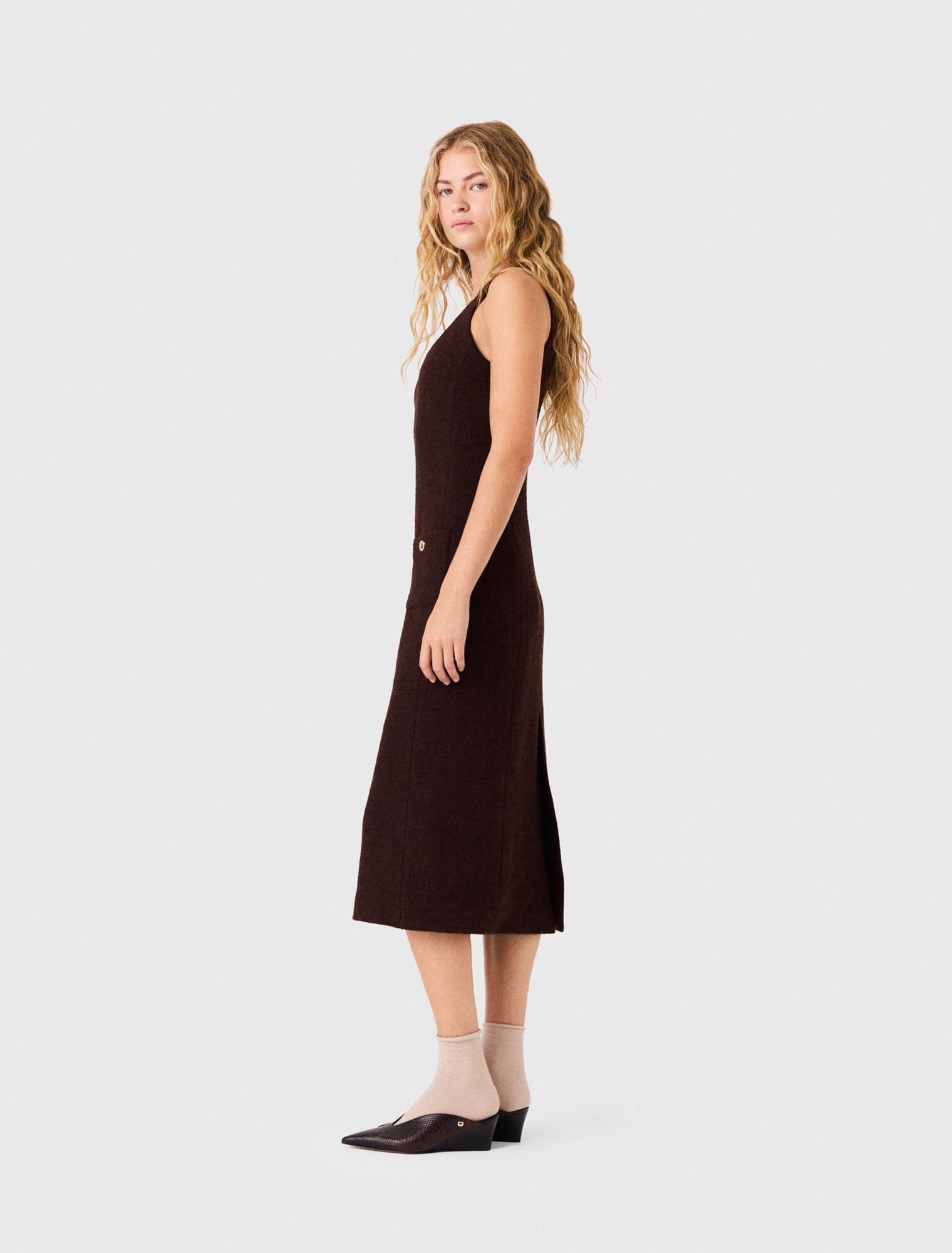 Đầm midi tweed