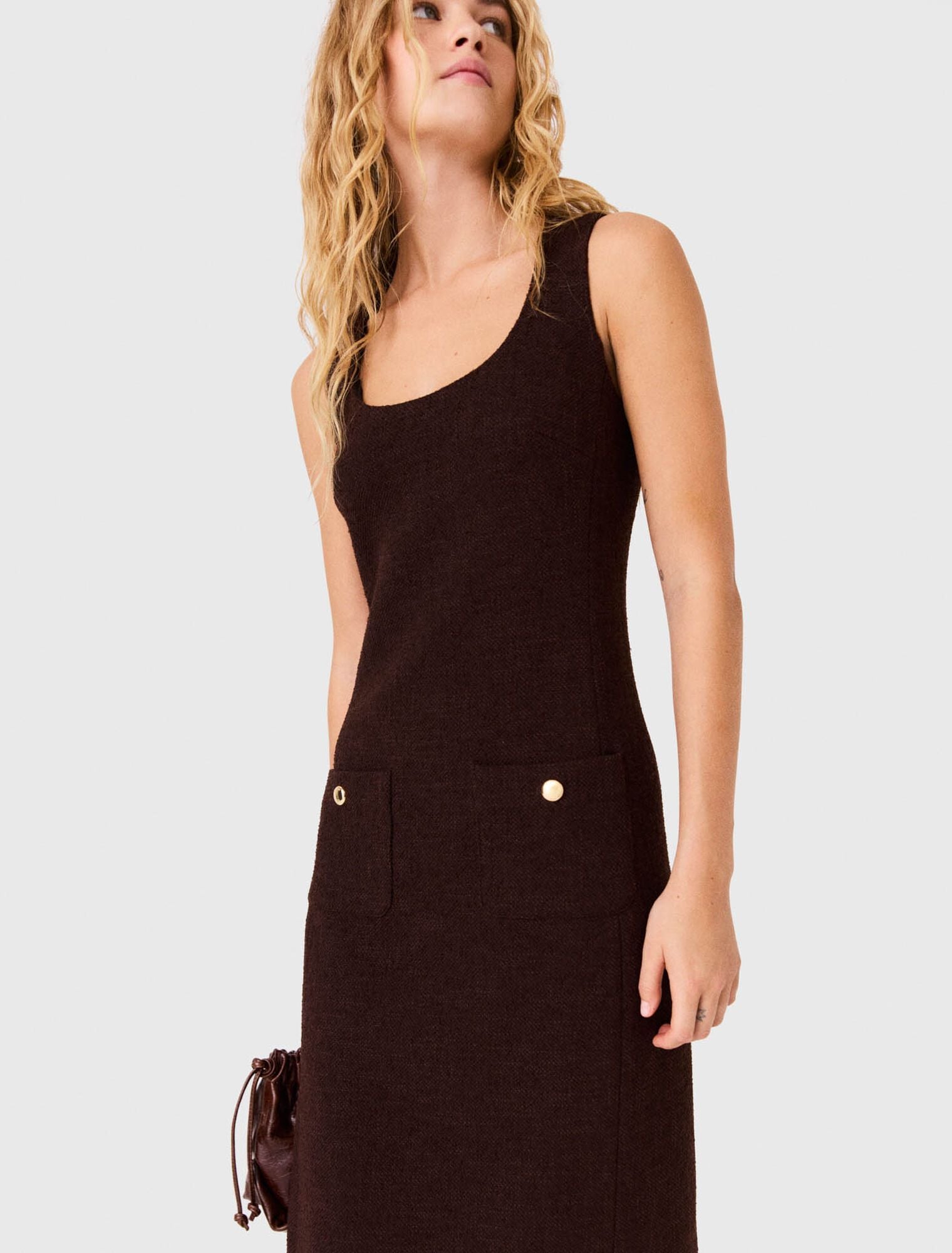 Đầm midi tweed