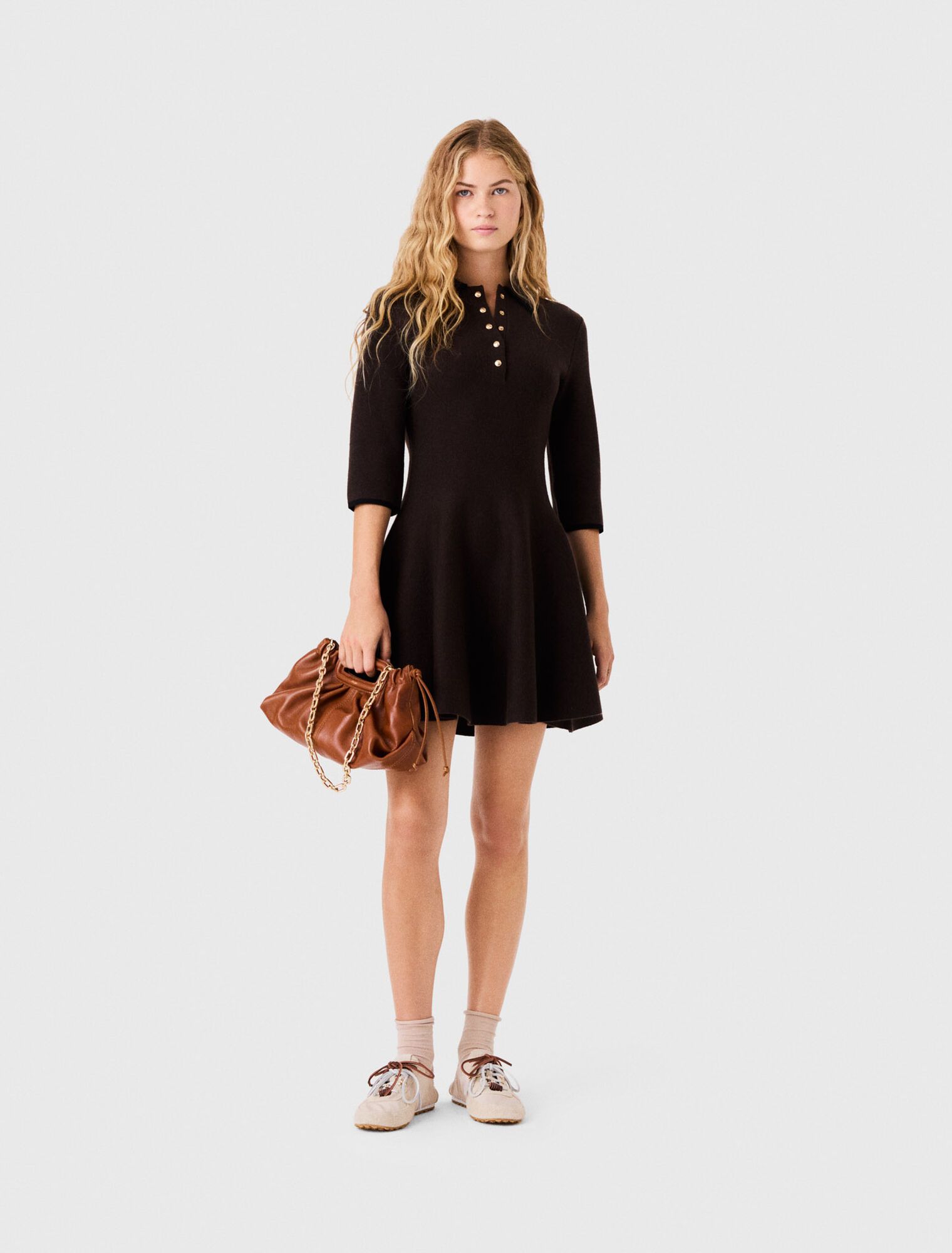 Đầm polo dệt kim