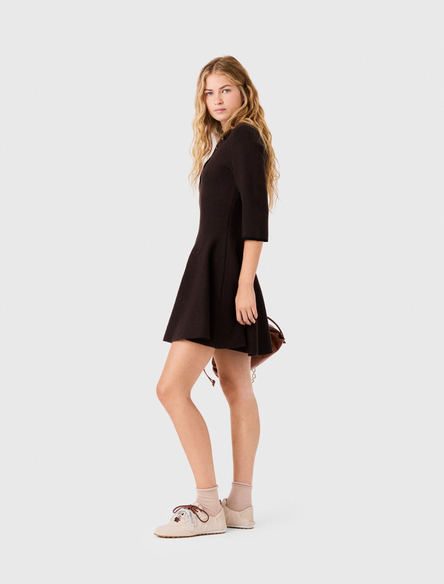 Đầm polo dệt kim