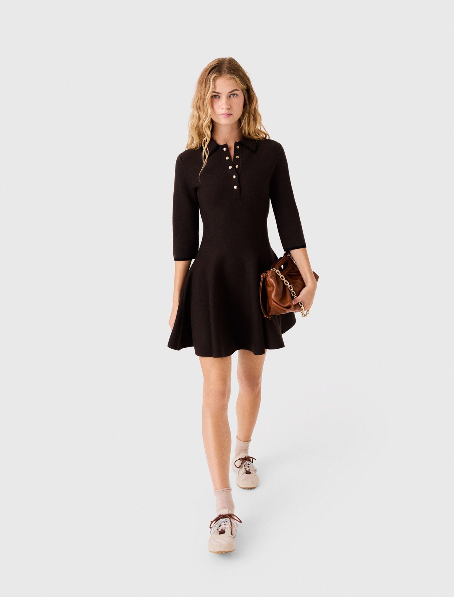 Đầm polo dệt kim
