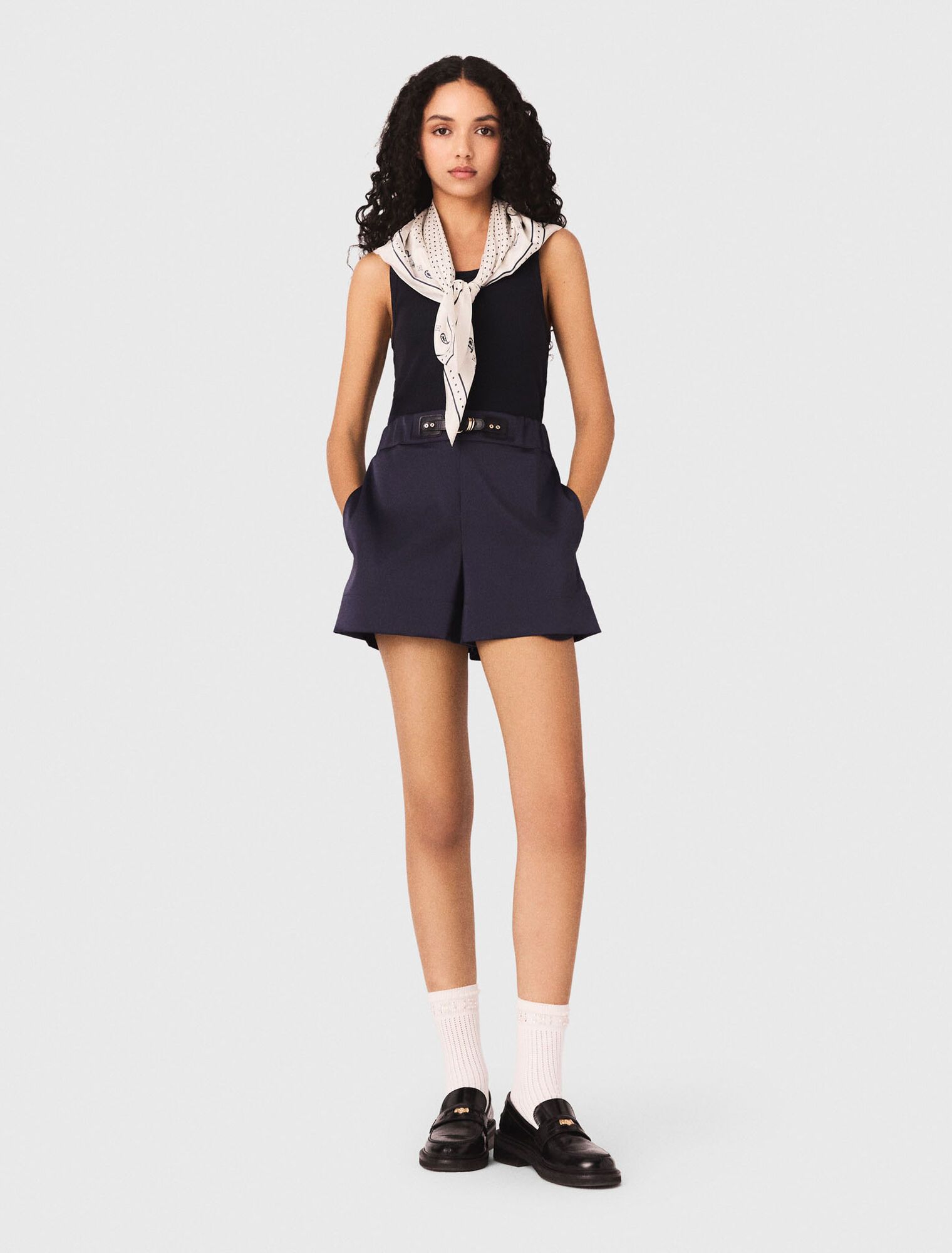 Maje - Quần short hiệu ứng satin