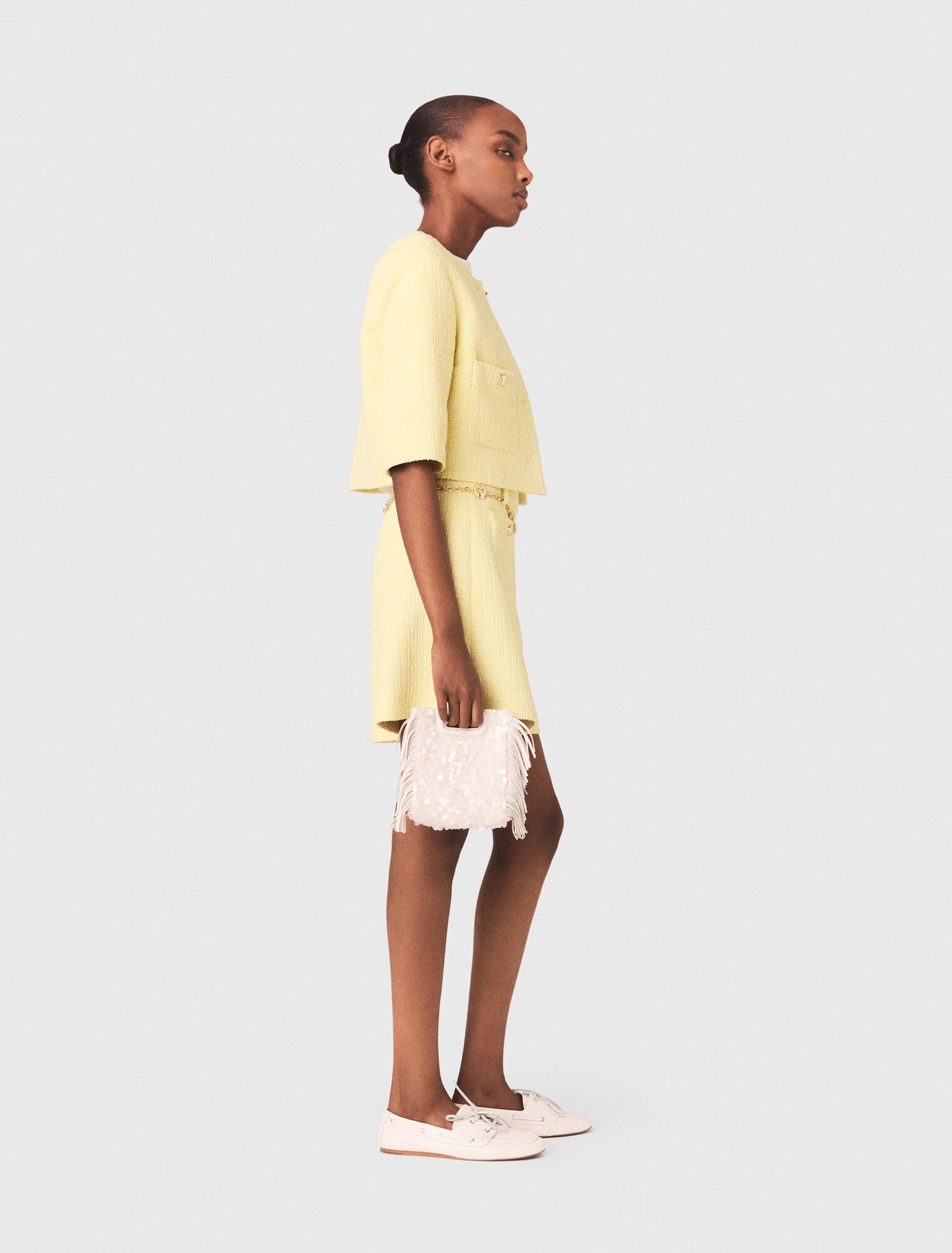 Maje - Quần short vải tweed