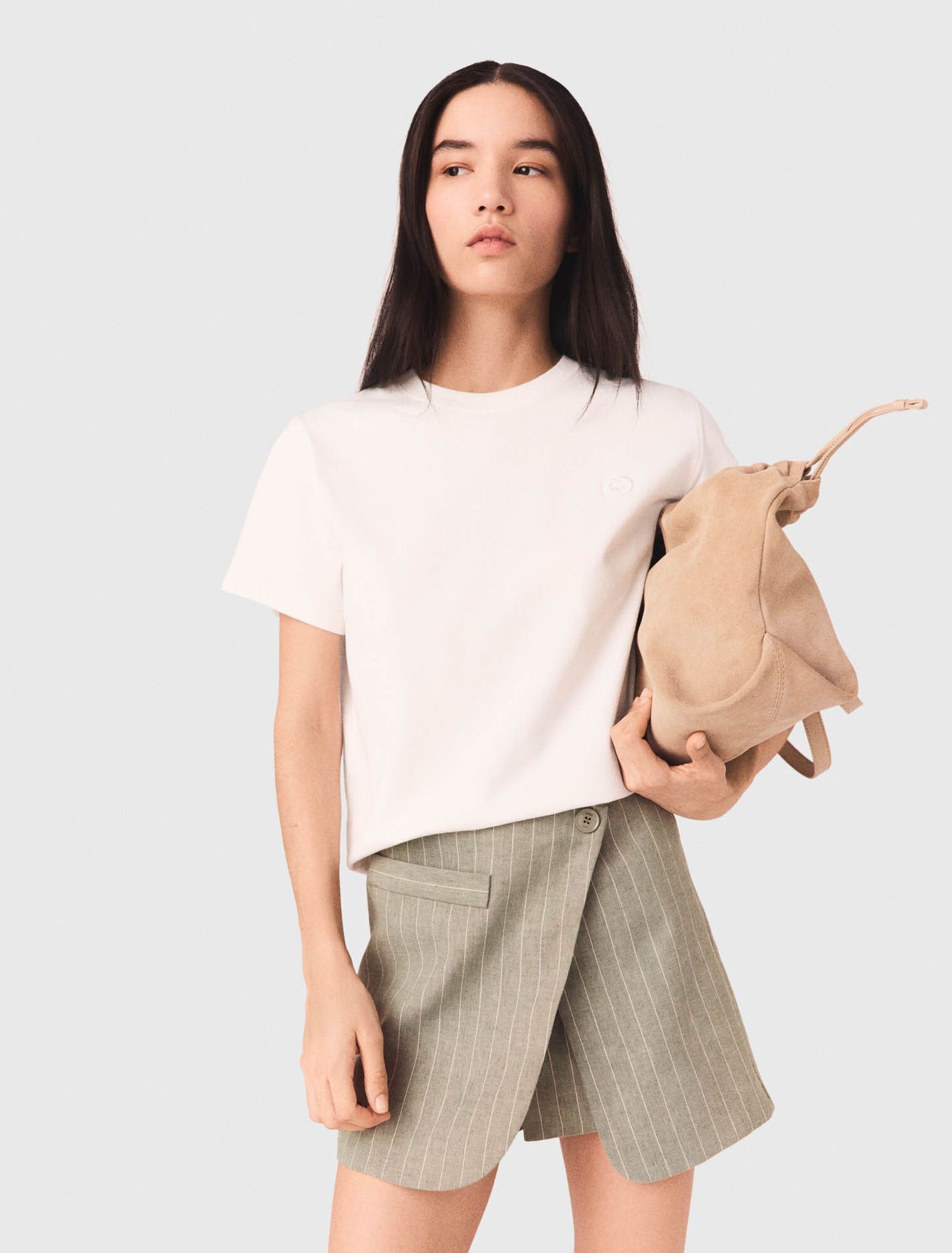 Maje - Quần skort linen layer