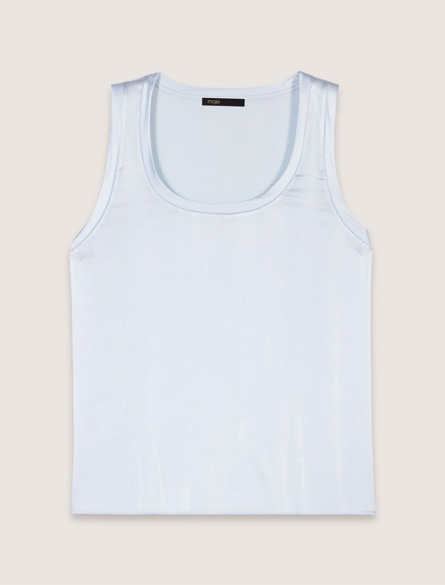 Maje - Áo tanktop lụa satin