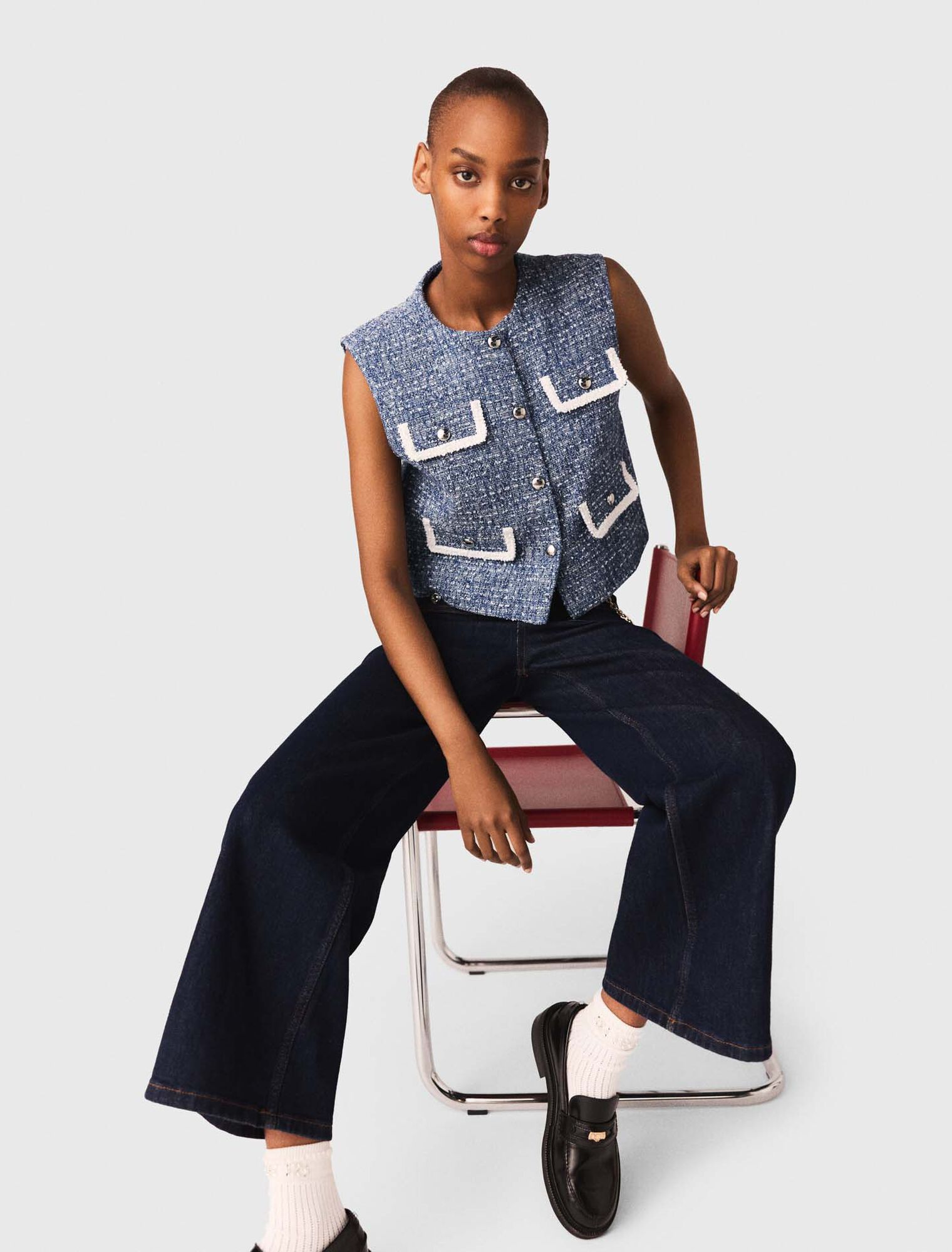 Maje - Áo khoác vải tweed
