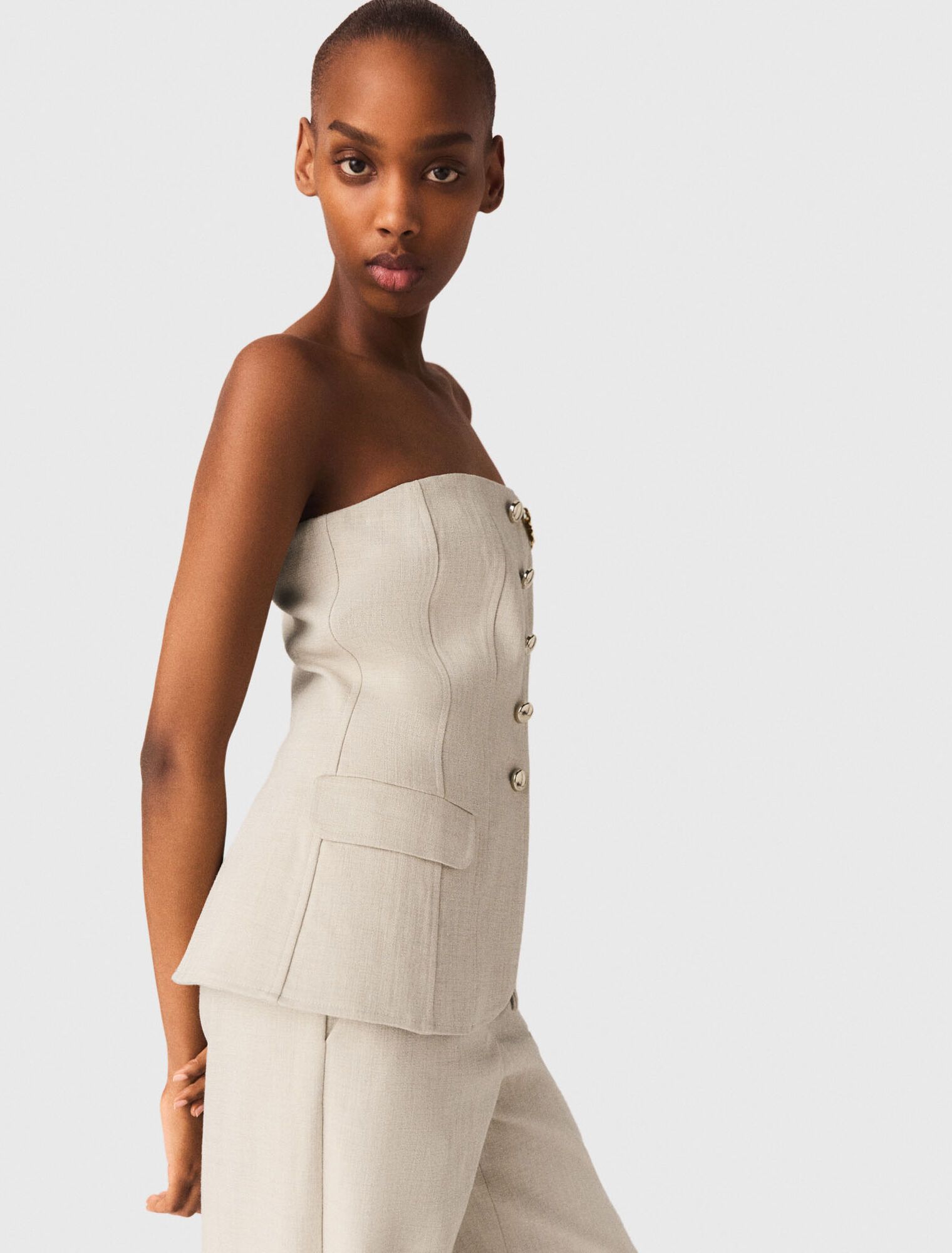 Maje - Áo ôm ngực tailored