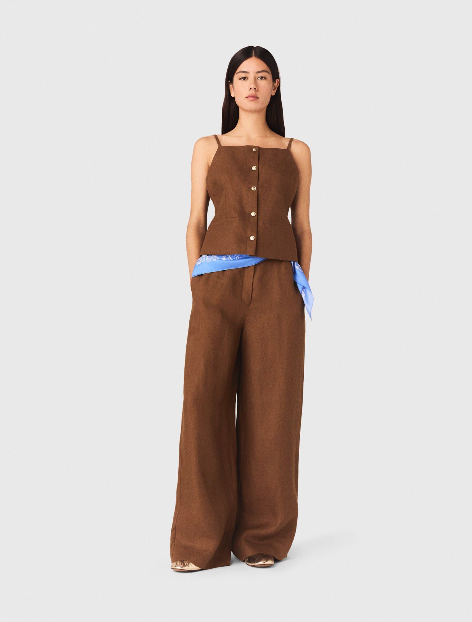 Áo linen dáng suông