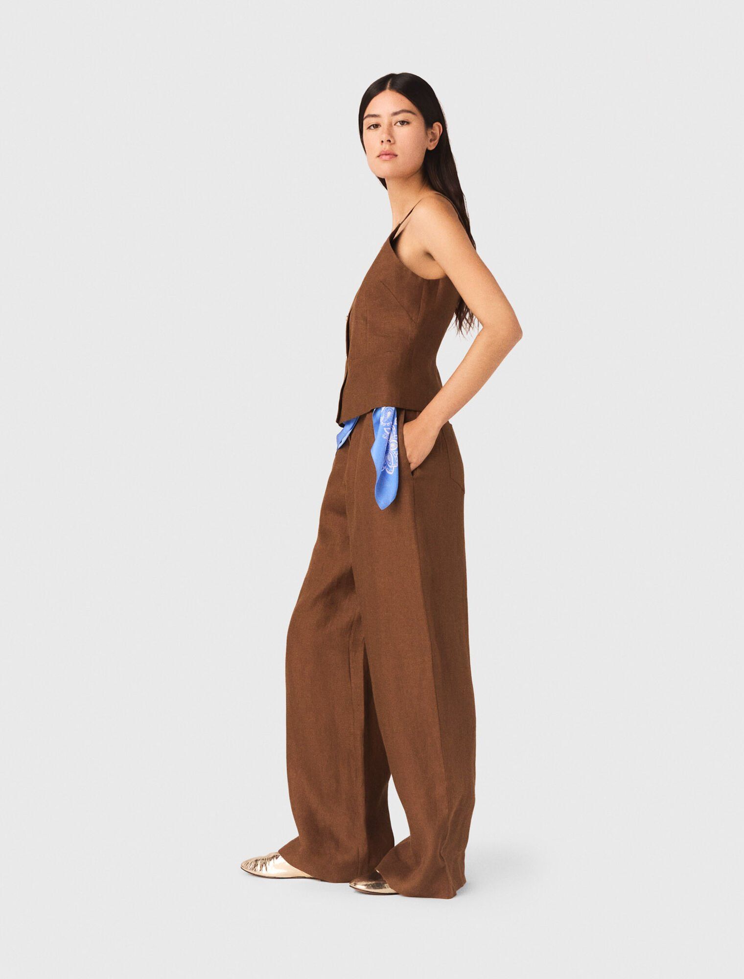 Maje - Áo linen dáng suông
