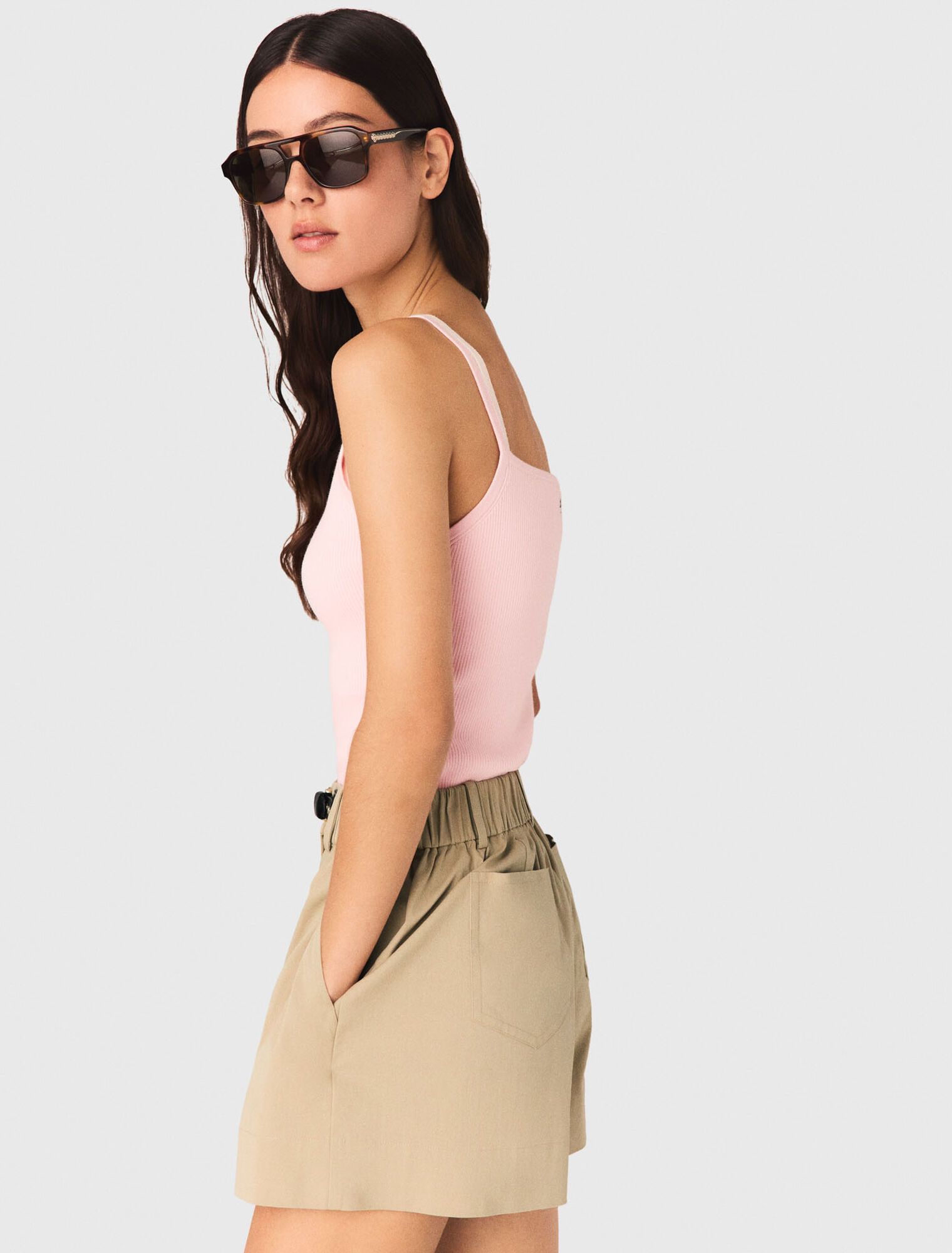 Maje - Áo tank top cổ vuông