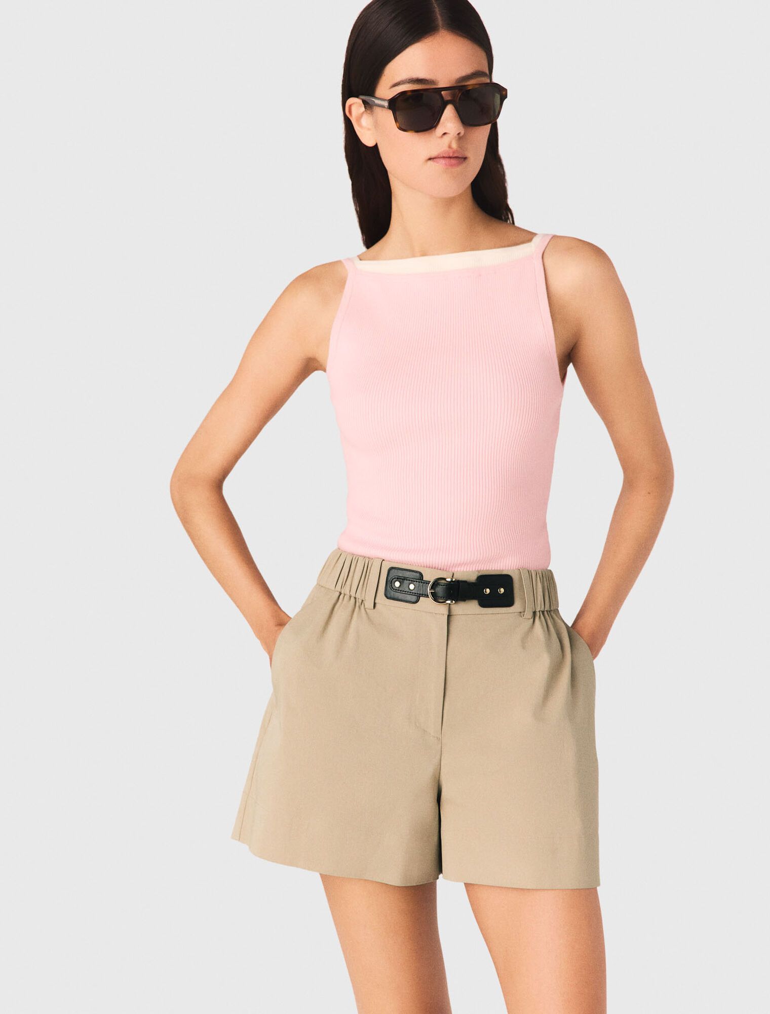 Maje - Áo tank top cổ vuông