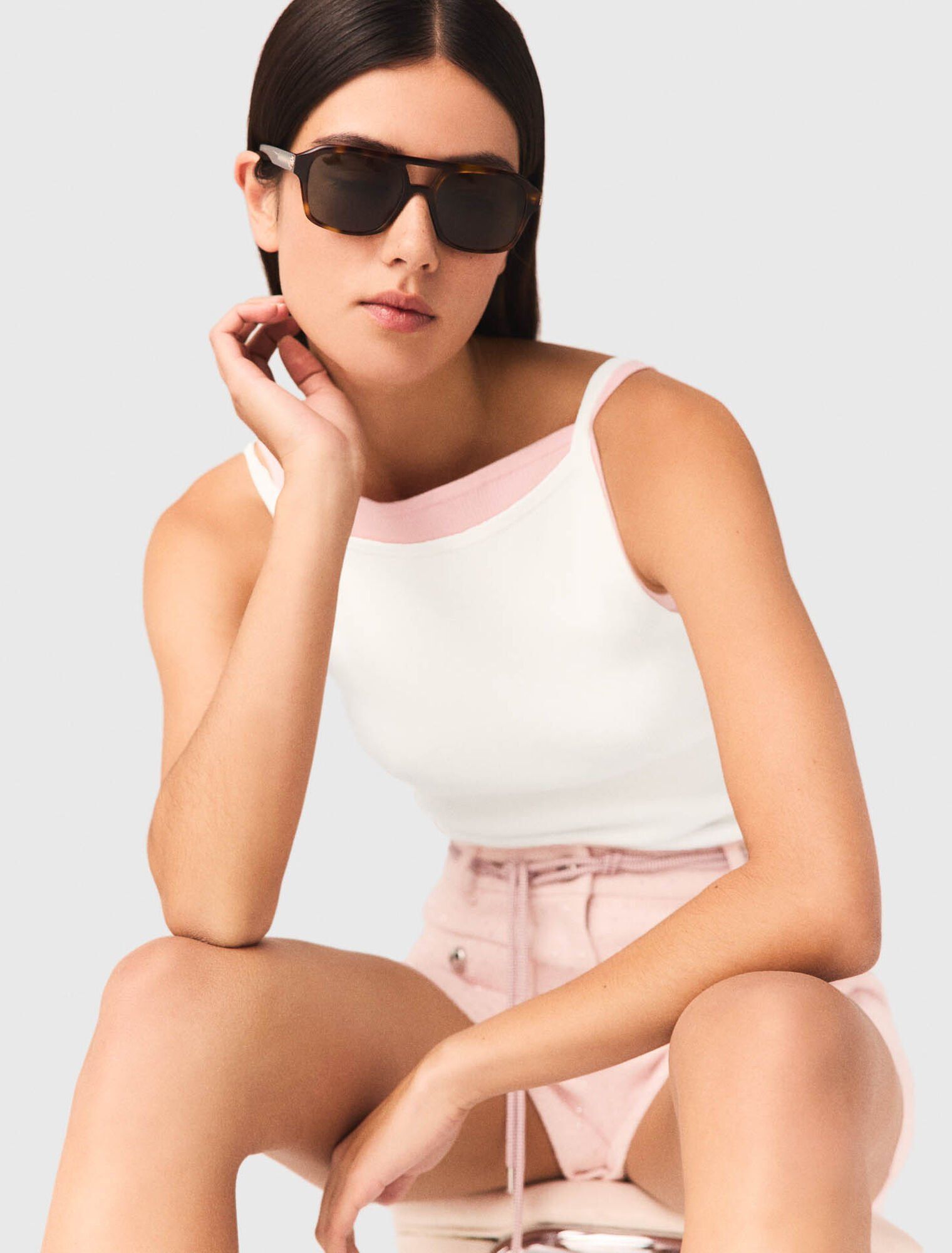 Maje - Áo tank top cổ vuông