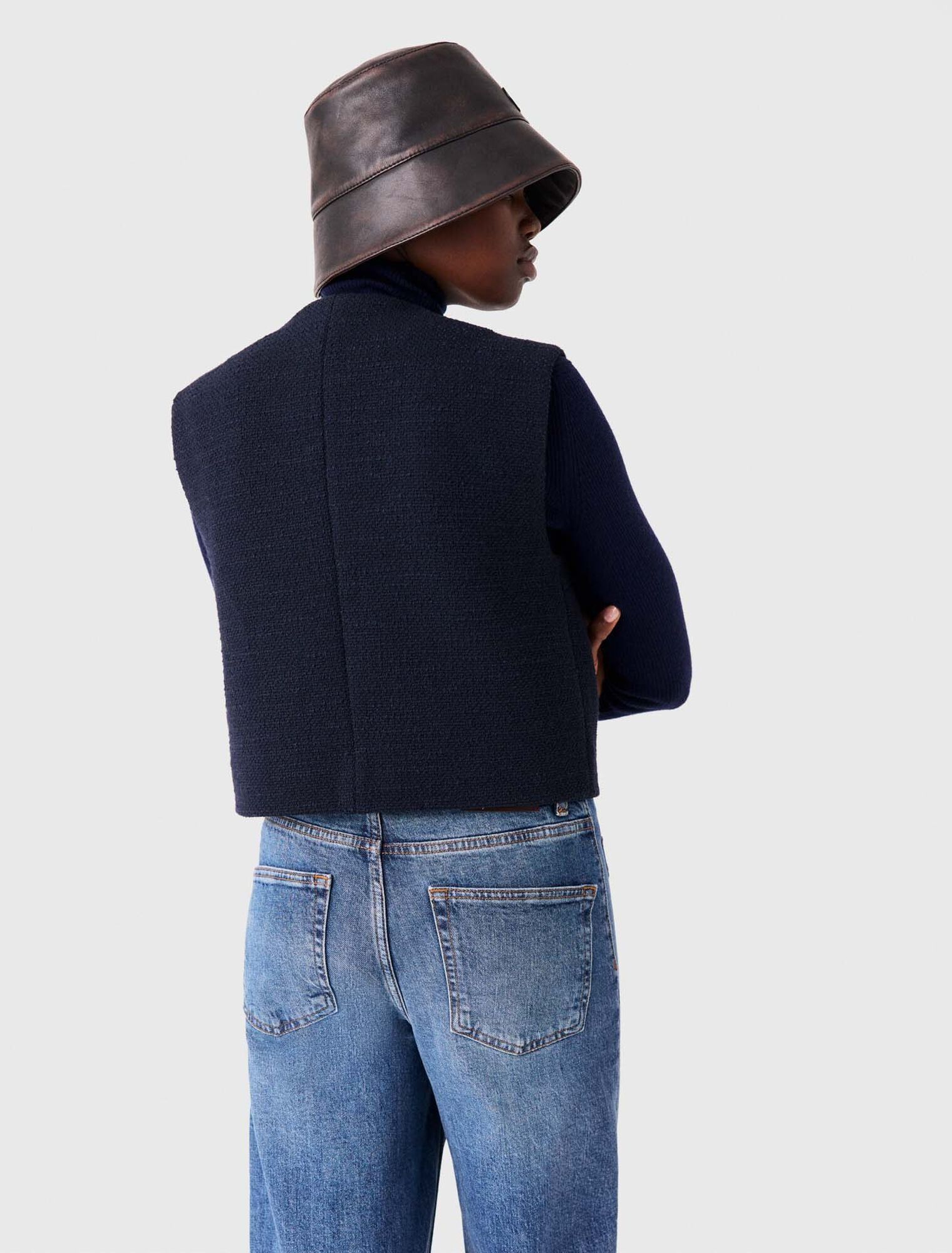 Maje - Áo gile tweed không tay