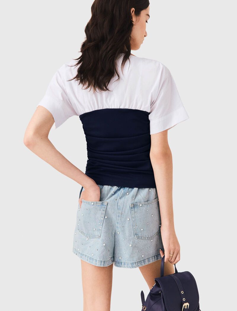 Maje - Áo thun xếp ly