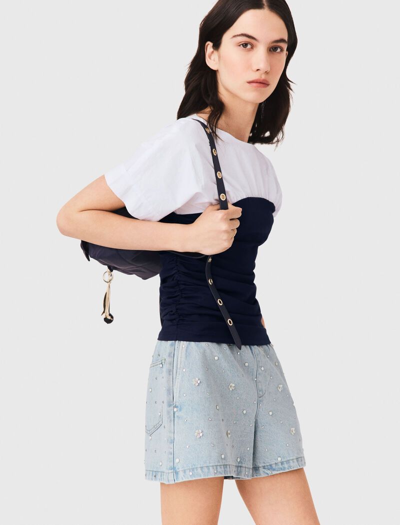 Maje - Áo thun xếp ly