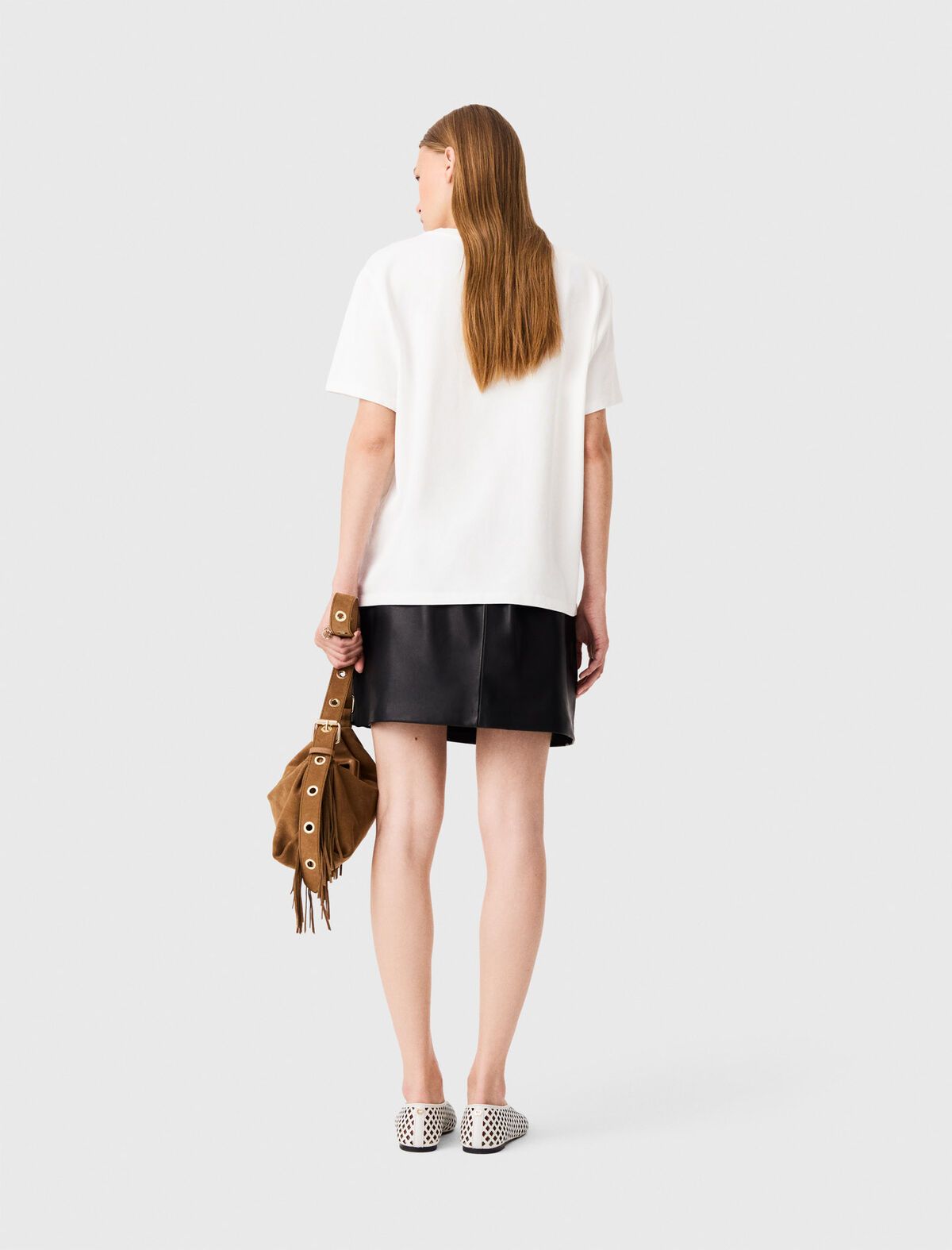 Maje - Áo thun hoạ tiết dáng oversize