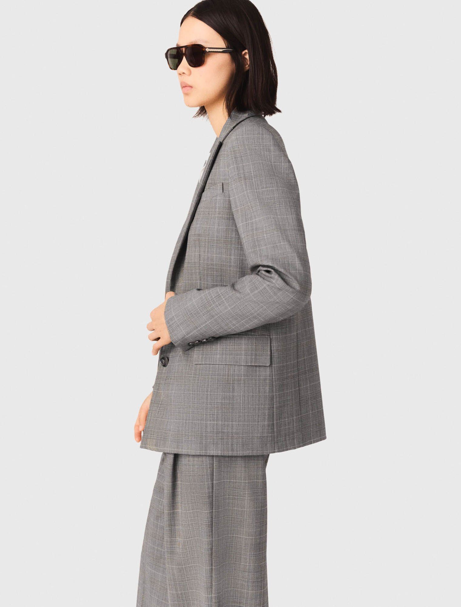 Maje - Áo khoác vest kẻ caro