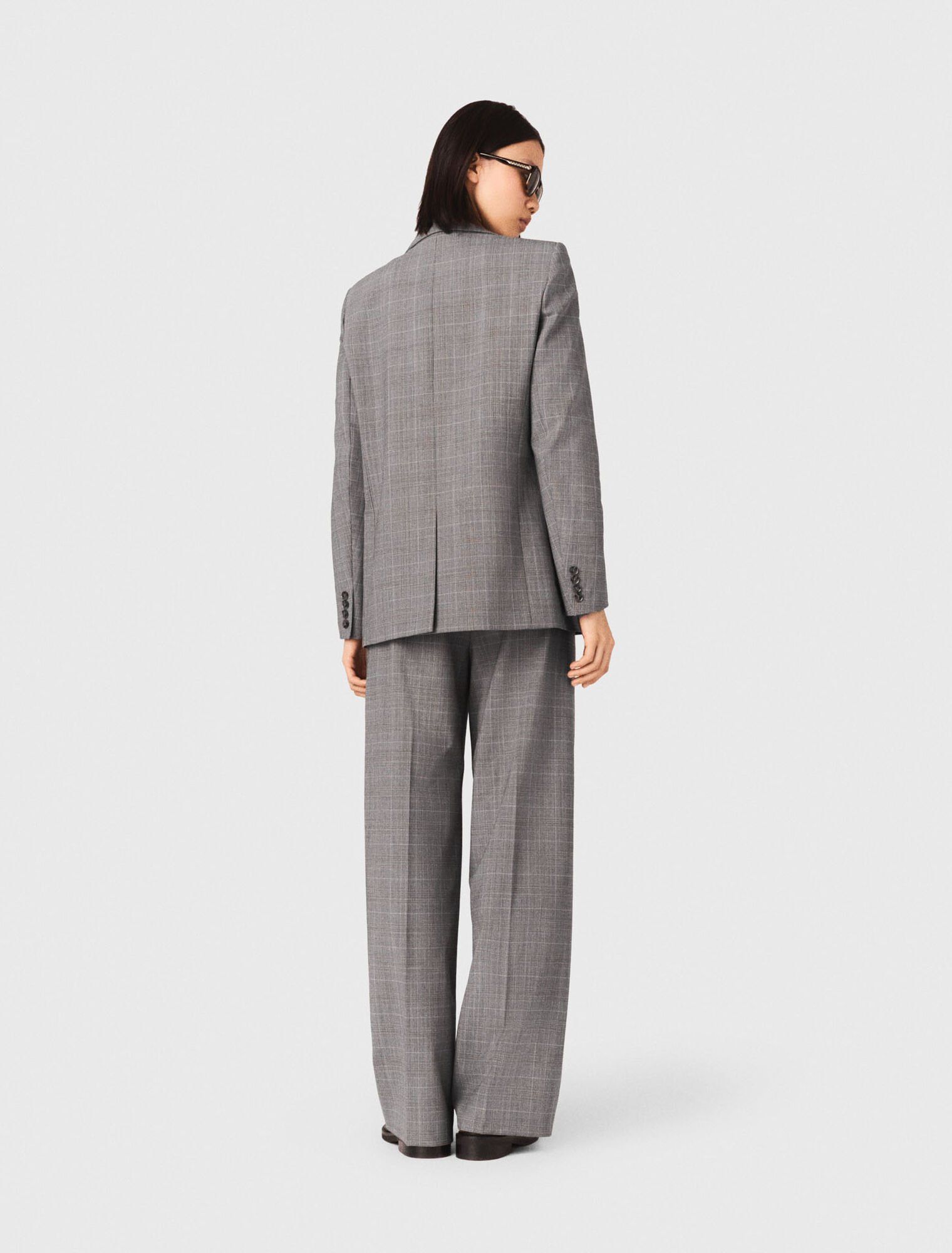 Maje - Áo khoác vest kẻ caro